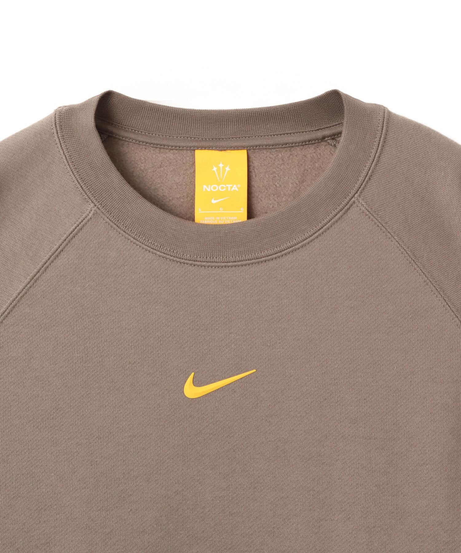 NIKE AS M NRG NOCTA CS CREW FLC OLIVE GREY/YELLOW OCHREの画像
