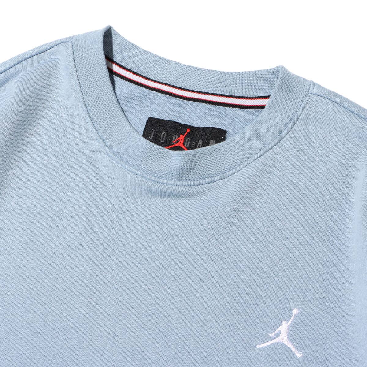 JORDAN BRAND AS M J ESS FLC CREW LB BLUE GREY/WHITE 24SP-Iの画像