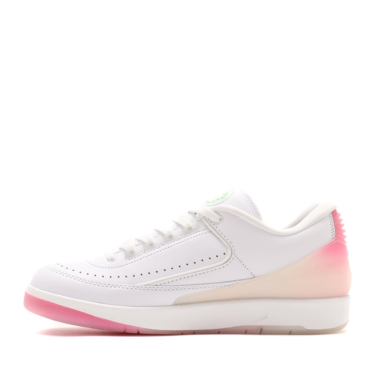 JORDAN BRAND AIR JORDAN 2 RETRO LOW CH BLSM WHITE/GREEN STRIKE-PLAYFUL PINKの画像