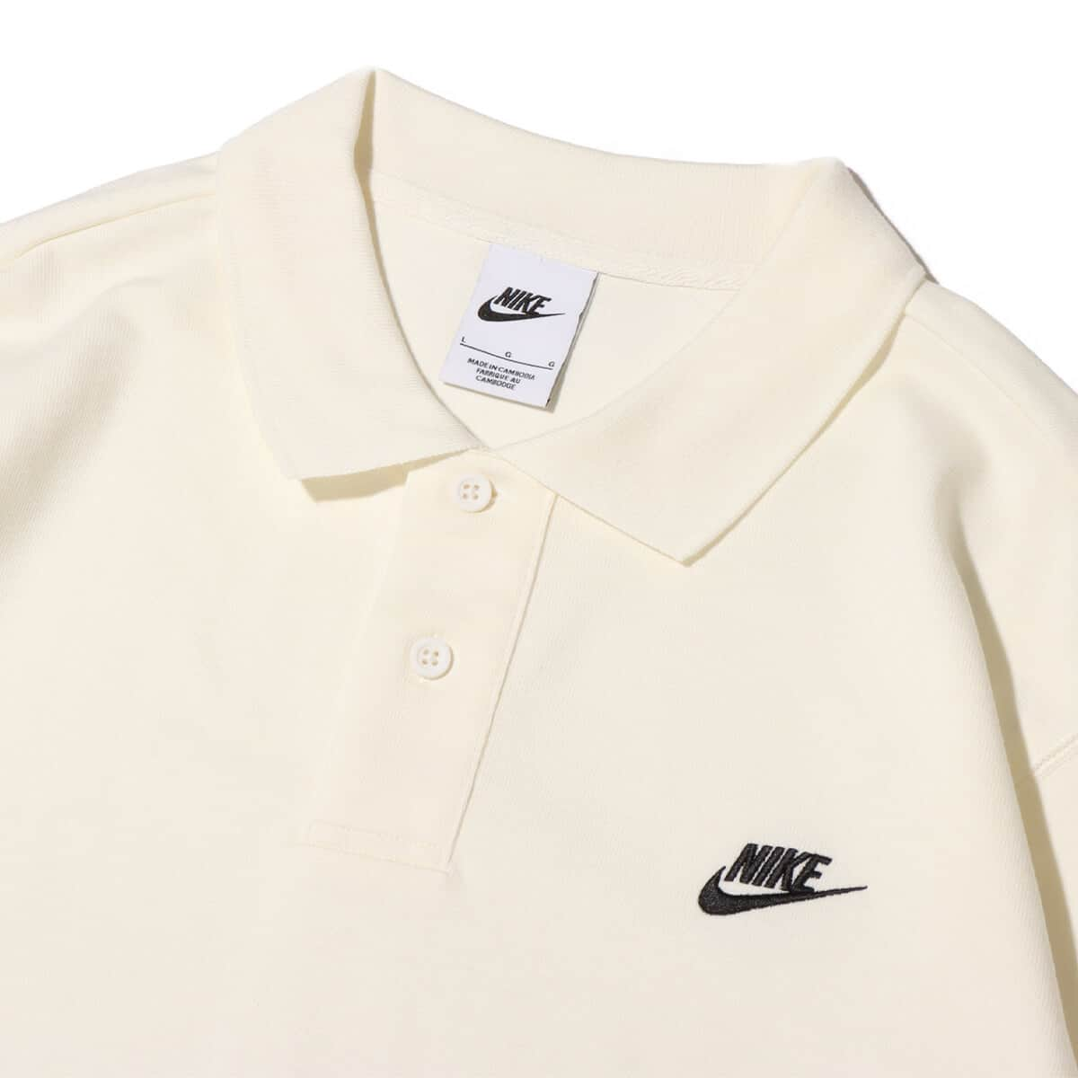 NIKE AS M NK CLUB KNIT LS POLO SAIL/BLACK 24SP-I