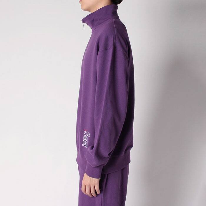 FILA HALF ZIP SHIRT PURPLE （フィラ ハーフ ジップ シャツ