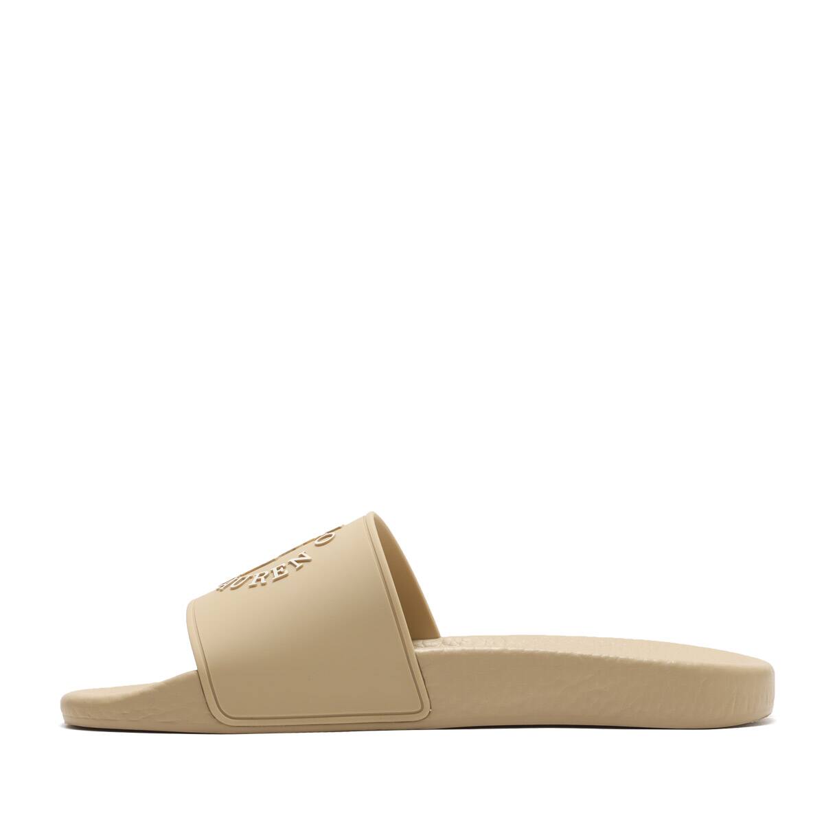 POLO RALPH LAUREN P. SLIDE/CB-SANDALS SAND DUNE/WHITE CR LOGO 23SS-Iの画像