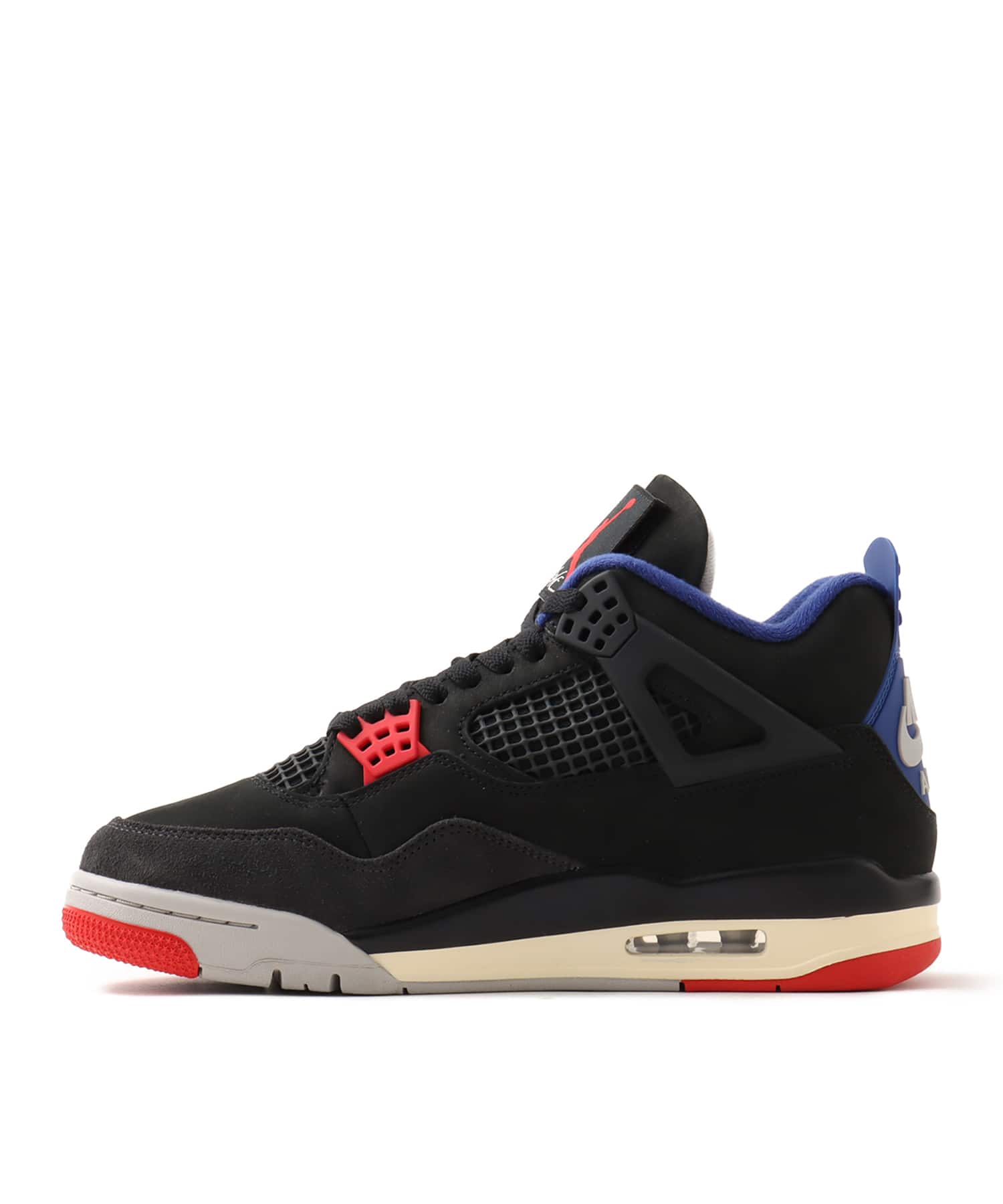 JORDAN BRAND AIR JORDAN 4 RETRO BLACK/FIRE RED-DEEP ROYAL BLUEの画像