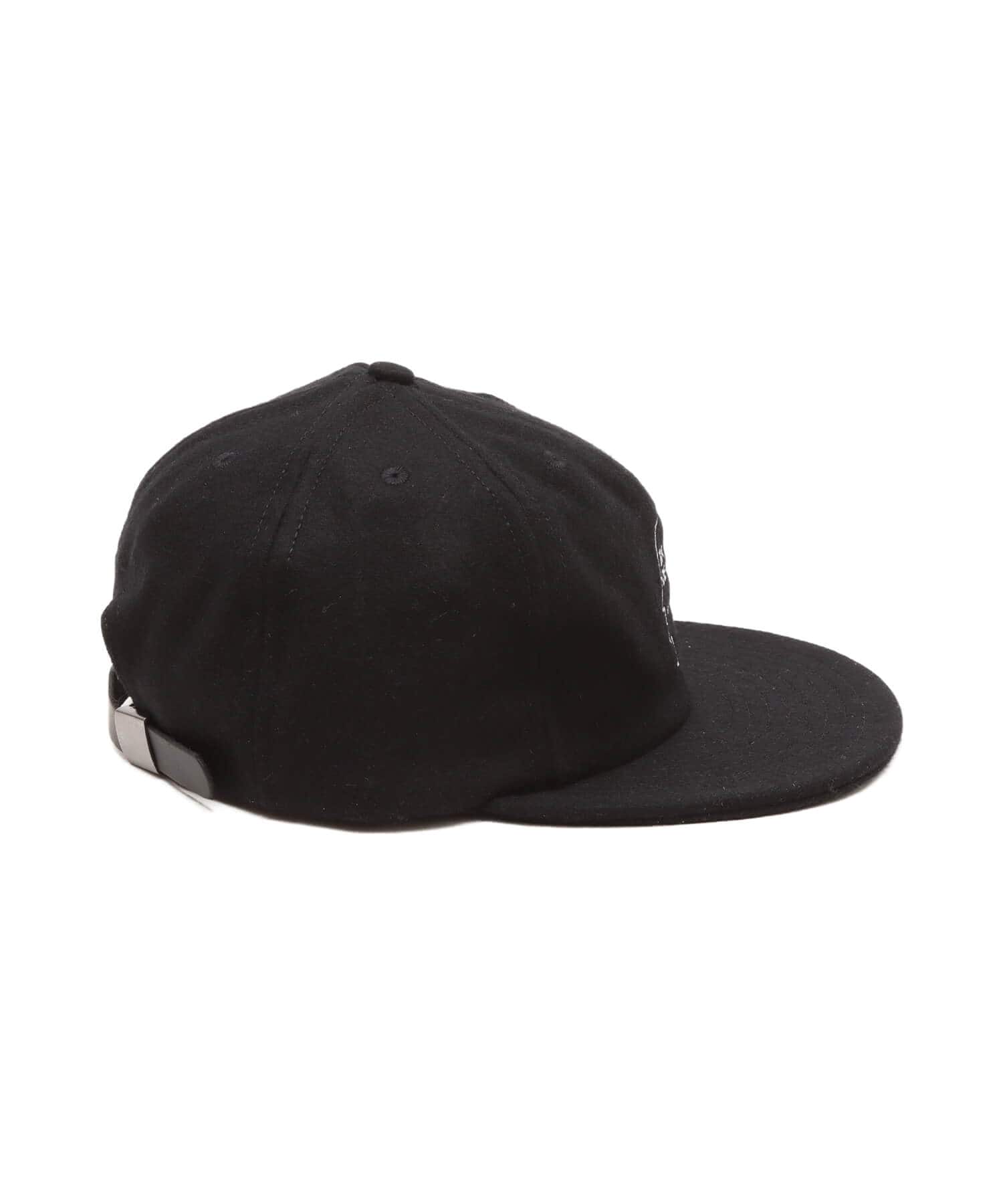BRAIN DEAD FLANNEL LOGOHEAD 6 PANEL HAT BLACKの画像