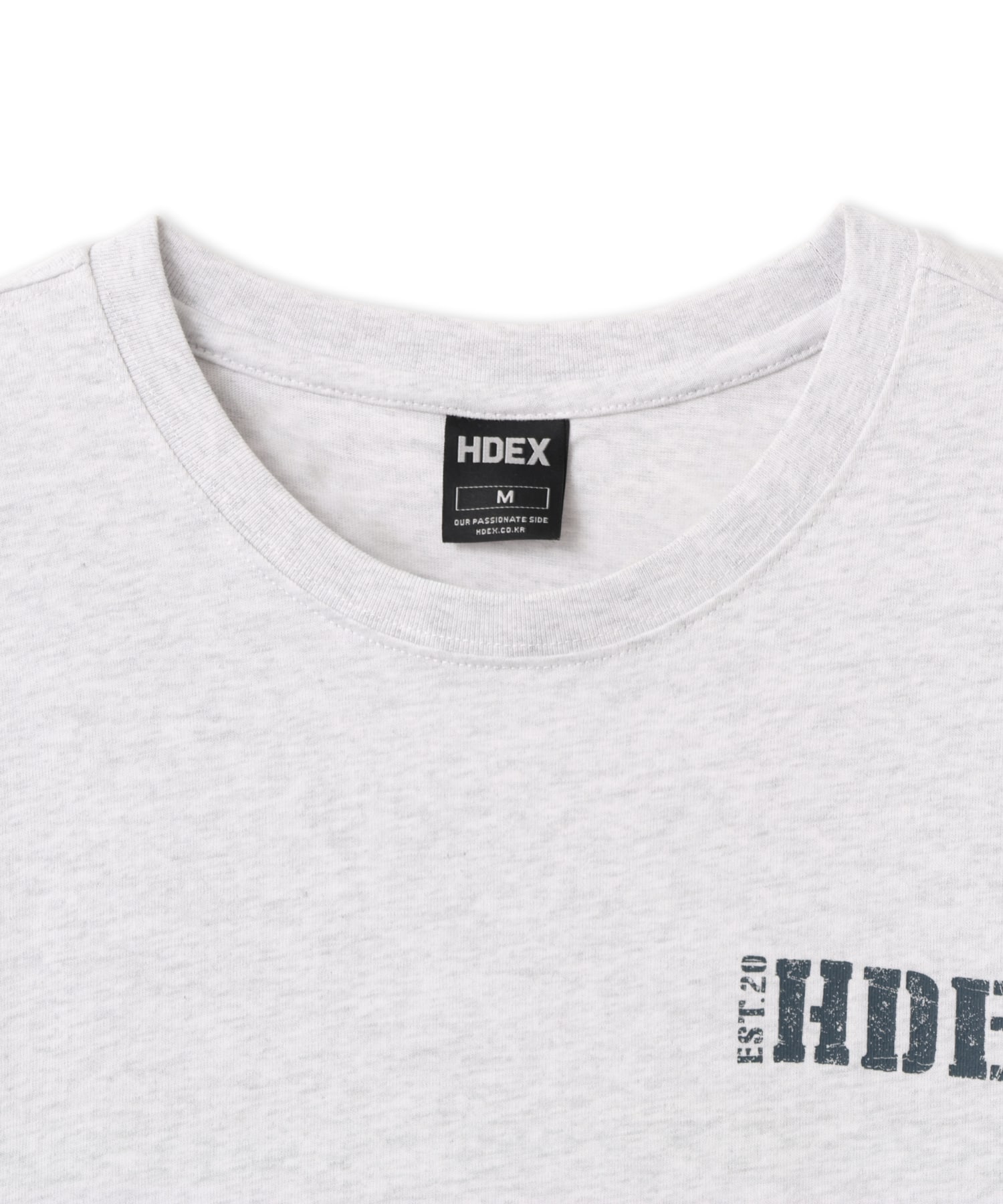 HDEX Core Small Logo Giant Fit Short Sleeve Melange Whiteの画像
