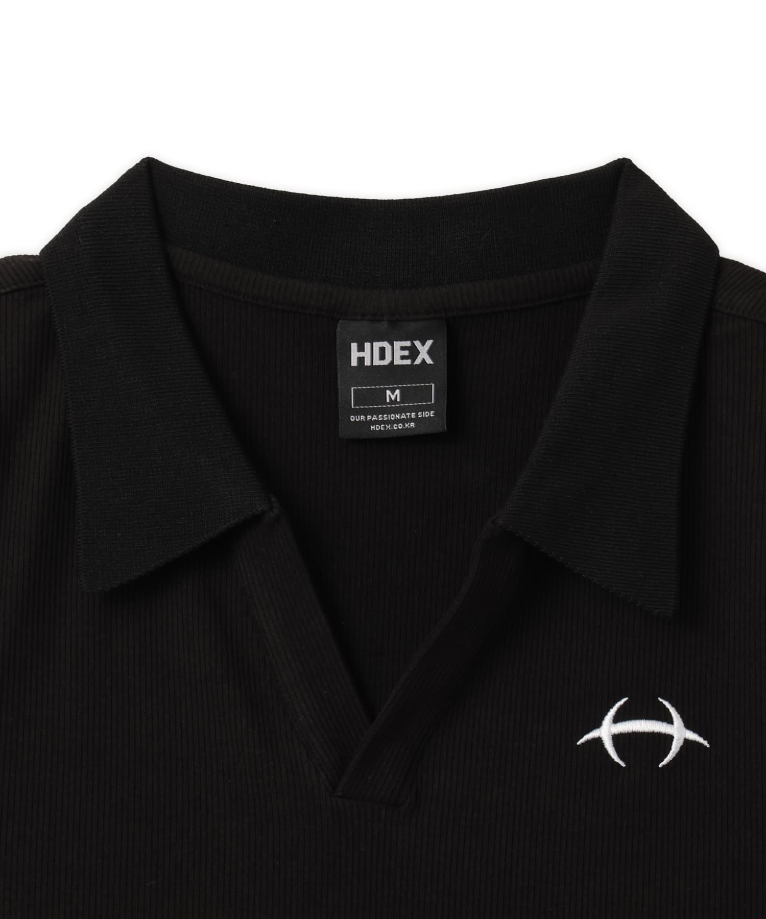 HDEX Womens Open Pique Crop Sleeveless Blackの画像