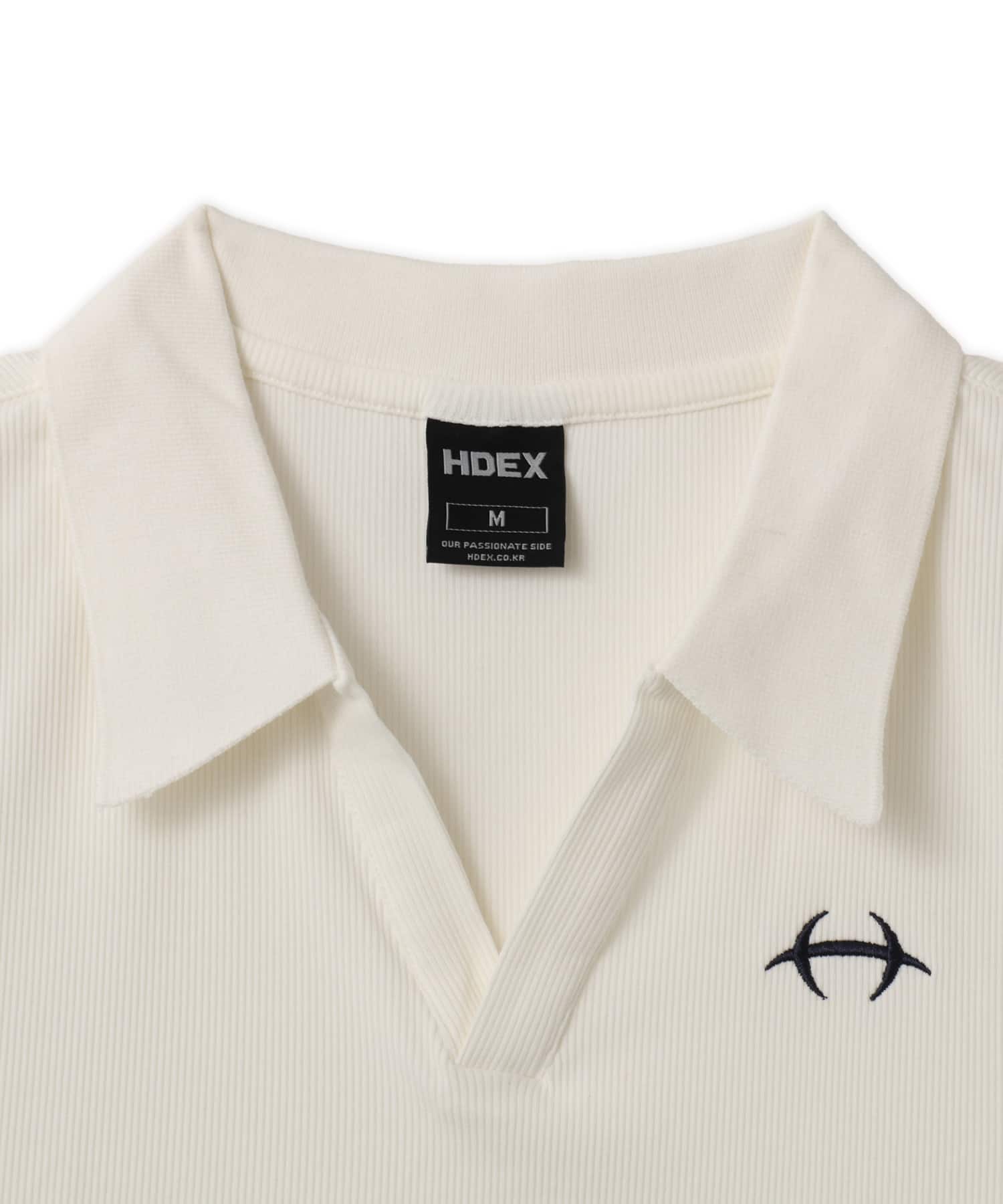 HDEX Womens Open Pique Crop Sleeveless Whiteの画像
