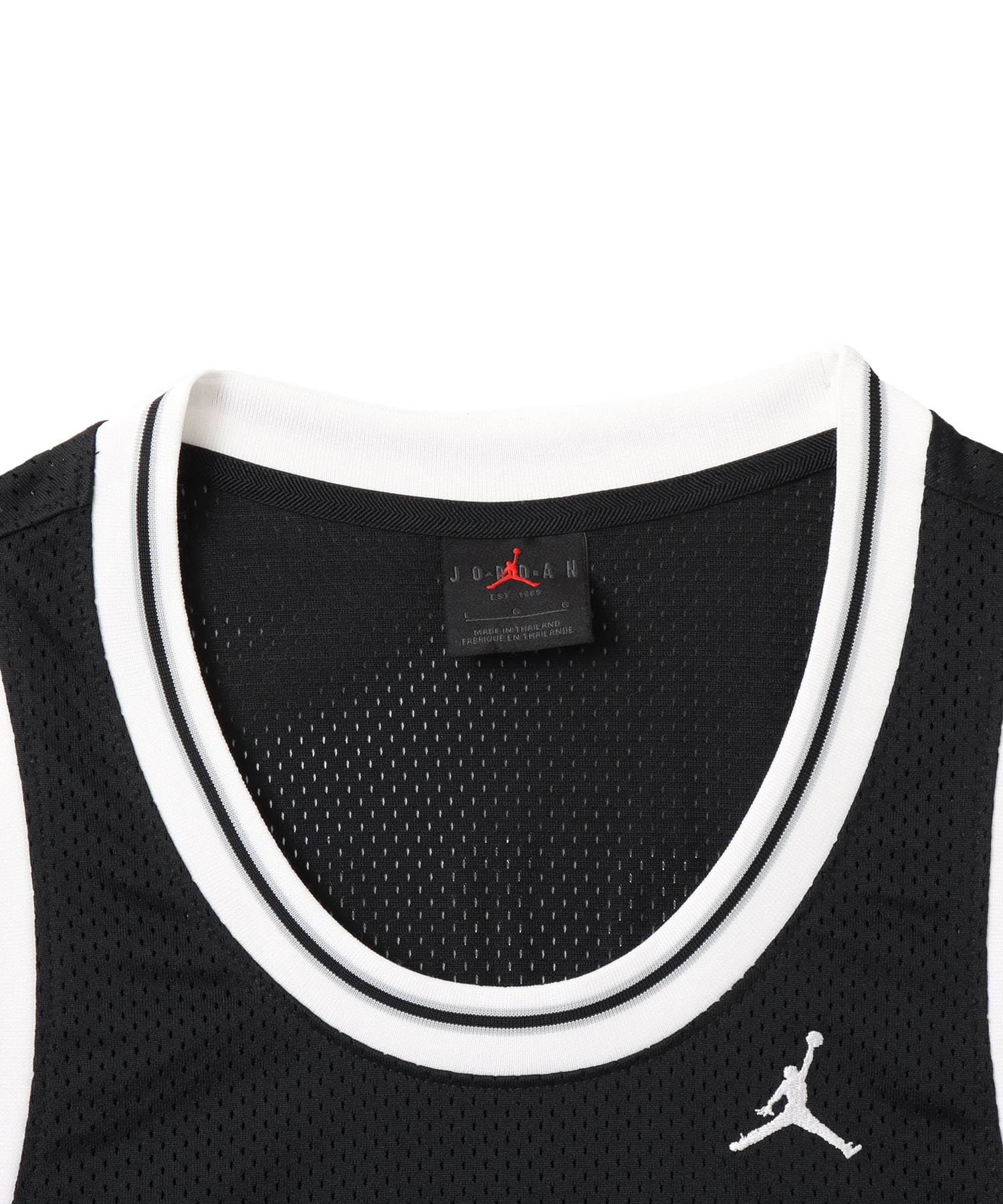 JORDAN BRAND M J ESS SUMMER JERSEY BLACK/WHITEの画像