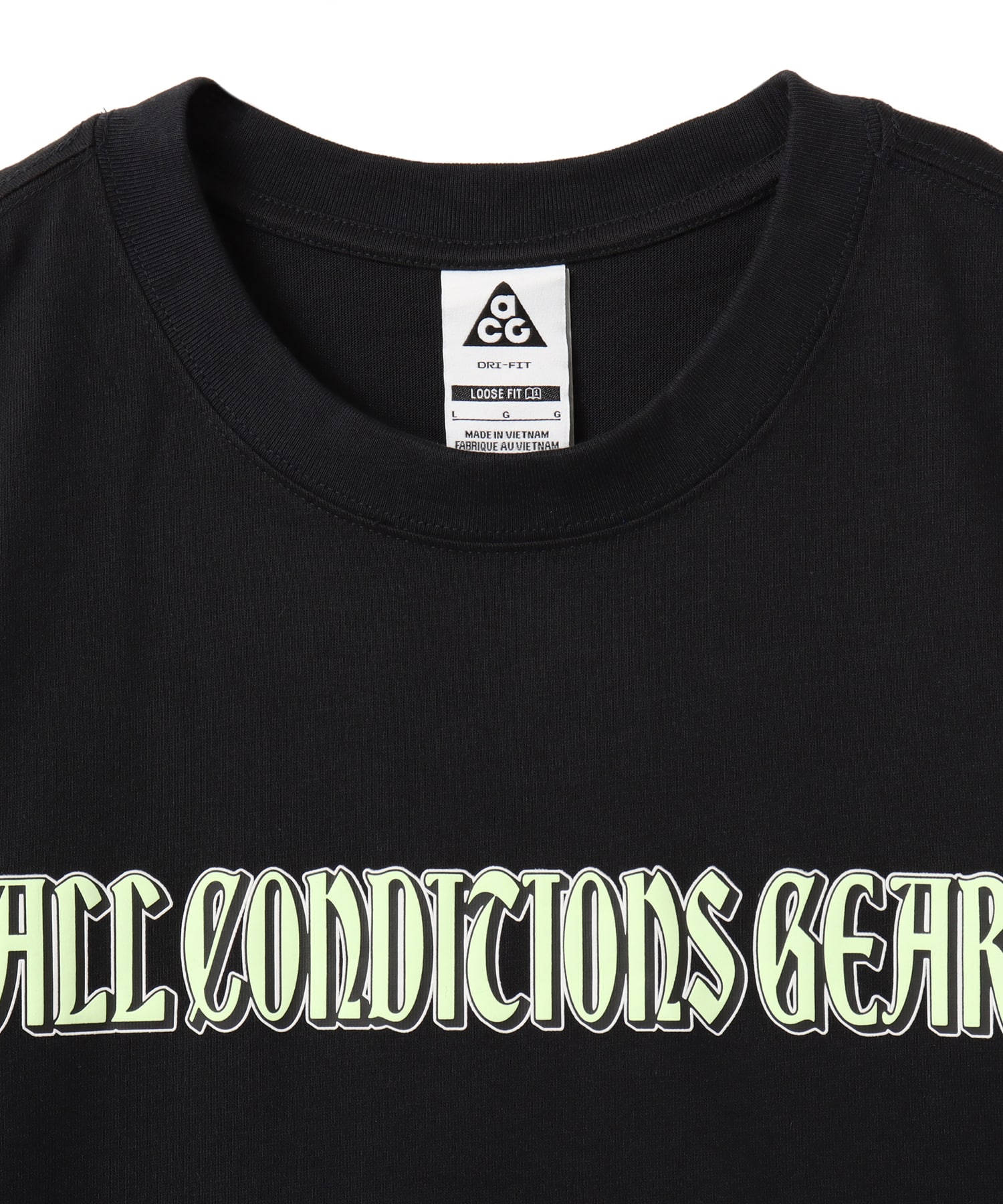 NIKE AS M ACG DF TEE OC IGUANA BLACKの画像