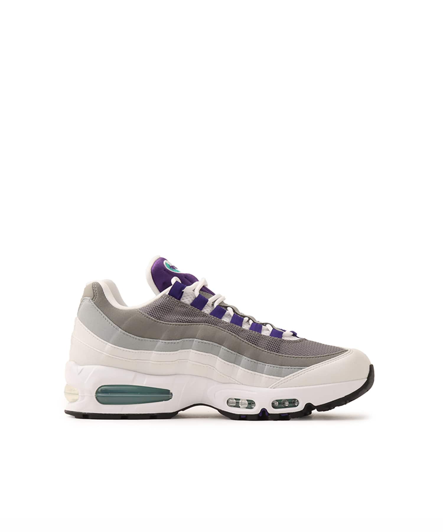 NIKE W AIR MAX 95 BIG BUBBLE WHITE/COURT PURPLE-EMERALD GREENの画像