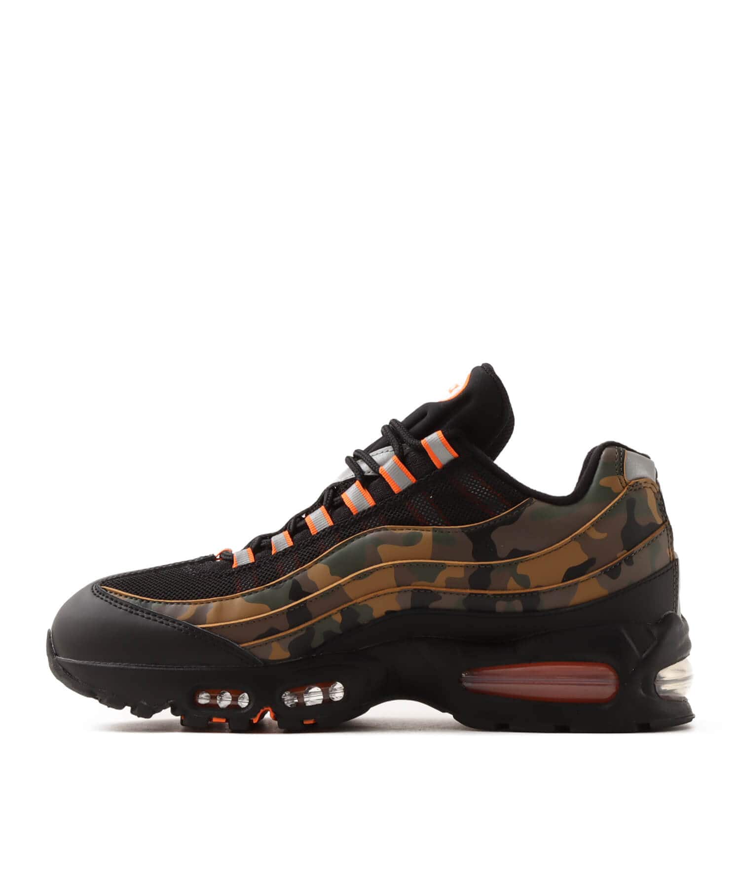 NIKE AIR MAX 95 QS BLACK/SAFETY ORANGE-METALLIC SILVERの画像