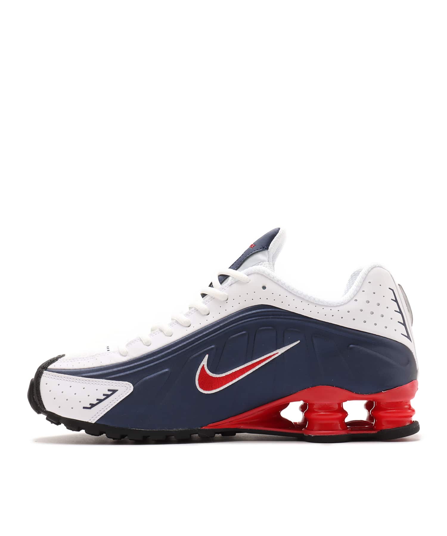 NIKE SHOX R4 MIDNIGHT NAVY/GYM RED-WHITEの画像