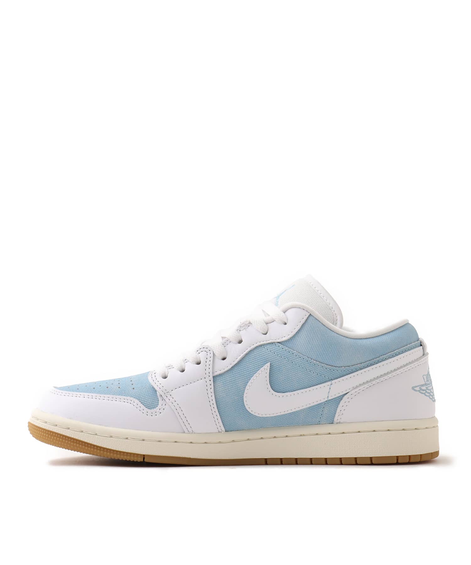 JORDAN BRAND WMNS AIR JORDAN 1 LOW SE WORN BLUE/WHITE-GUM LIGHT BROWN-SAILの画像