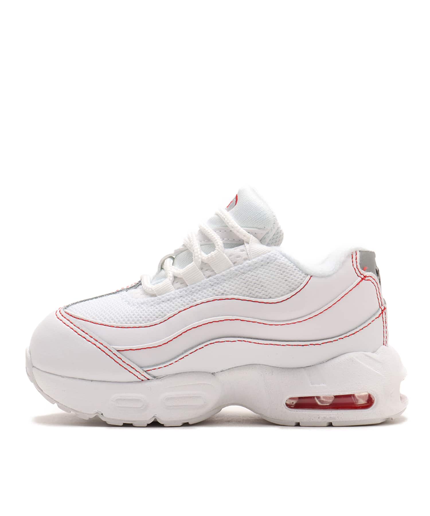 NIKE AIR MAX 95 RECRAFT LTR (TD) WHITE/WHITE-UNIVERSITY RED-WOLF GREYの画像
