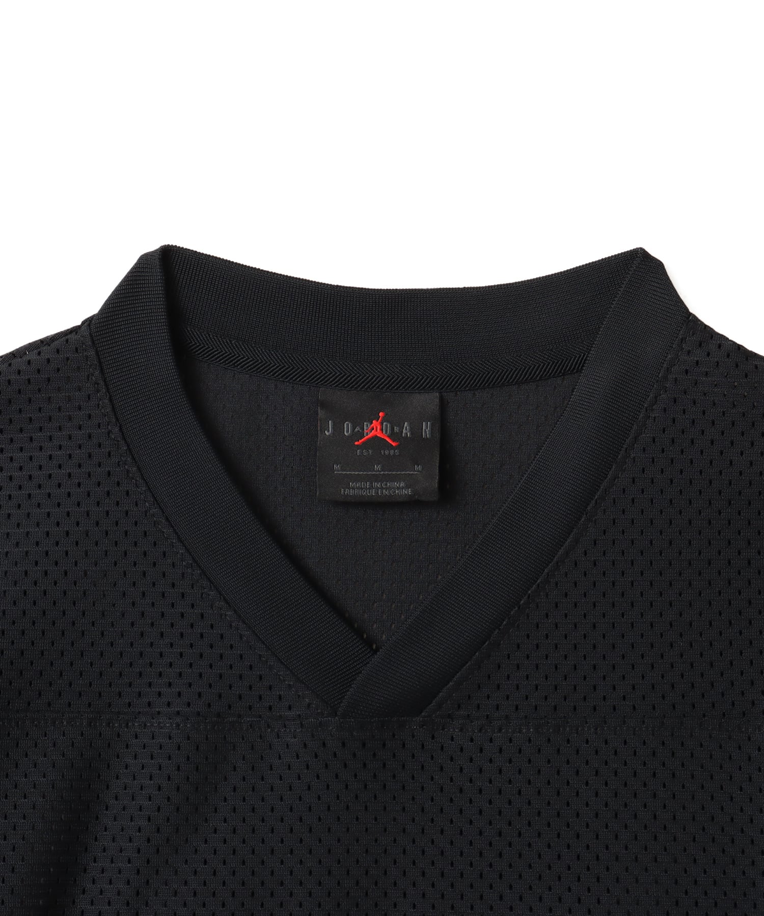 JORDAN BRAND AS W J BRK SS MESH JRSY TOP BLACK/GYM REDの画像