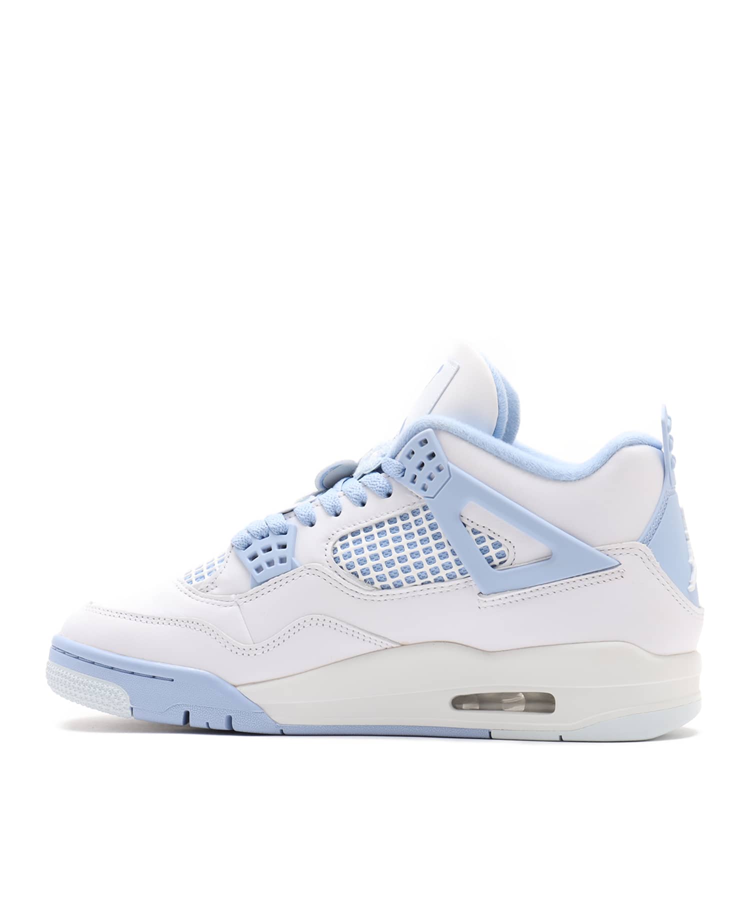 JORDAN BRAND WMNS AIR JORDAN 4 RETRO WHITE/ALUMINUM-BLUE TINT-OIL GREENの画像