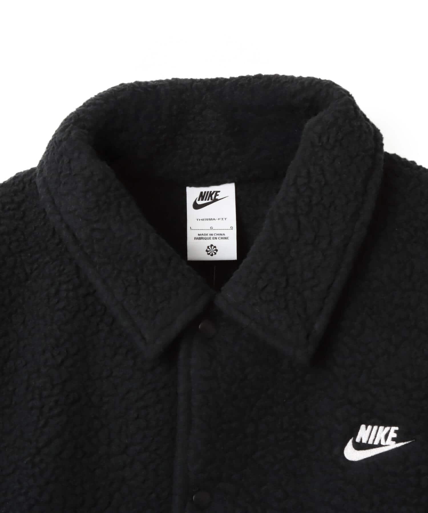 NIKE AS M NK CLUB SHERPA COACHES JK BLACK/WHITEの画像