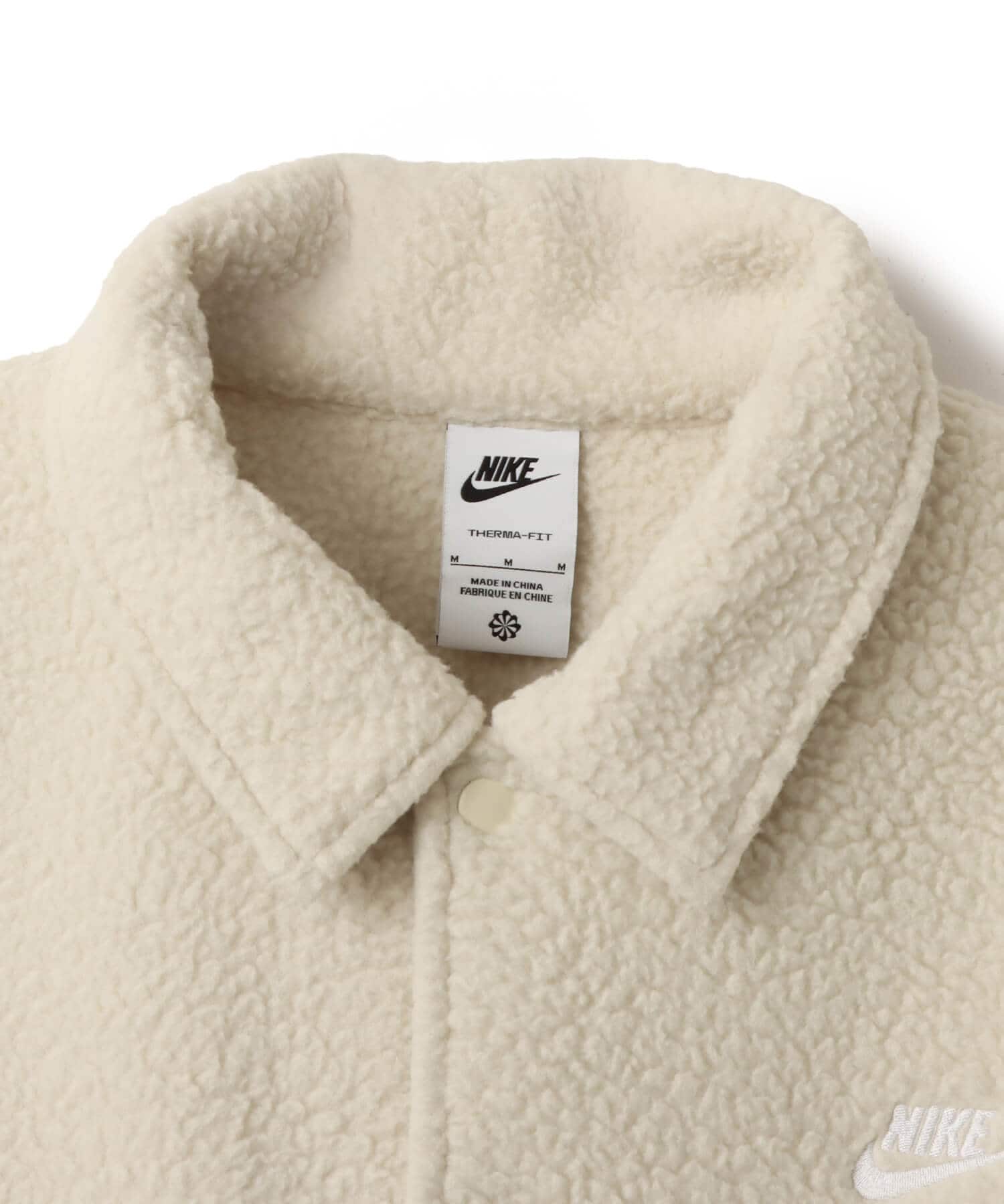 NIKE AS M NK CLUB SHERPA COACHES JK LT KHAKI/WHITEの画像