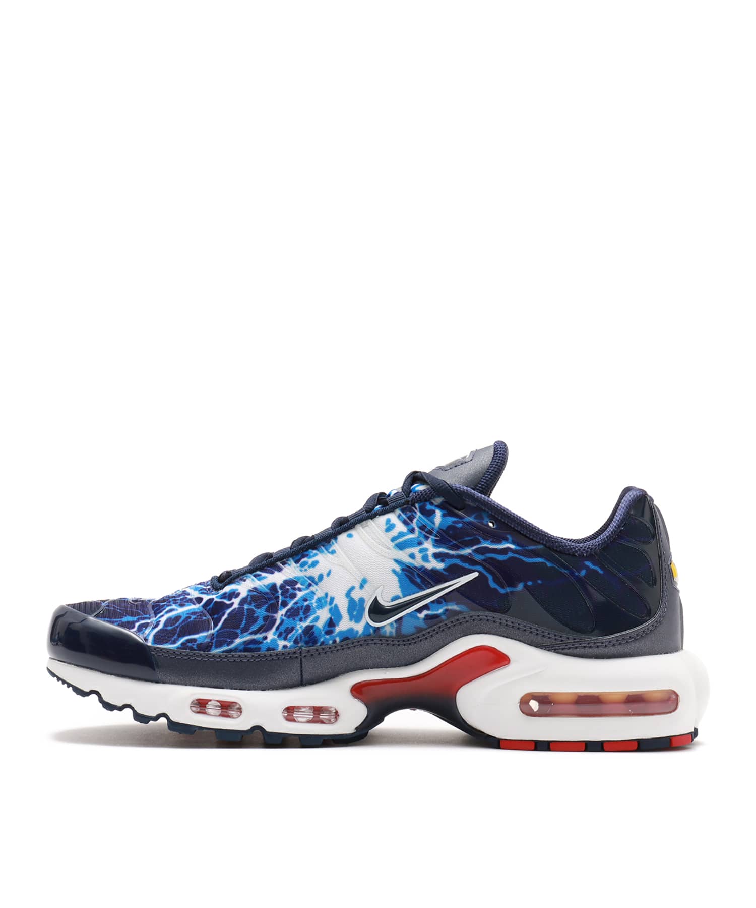 NIKE AIR MAX PLUS ECLAIR LIGHTENING MIDNIGHT NAVY/MIDNIGHT NAVY-SALSA REDの画像