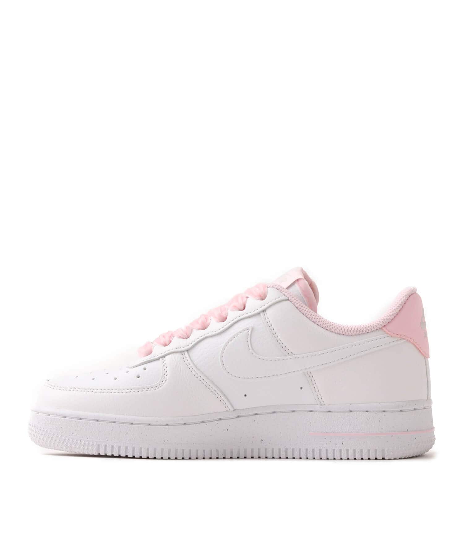 NIKE W AIR FORCE 1 '07 VINTAGE PINK FOAM/WHITE-GREY FOG-METALLIC SILVERの画像