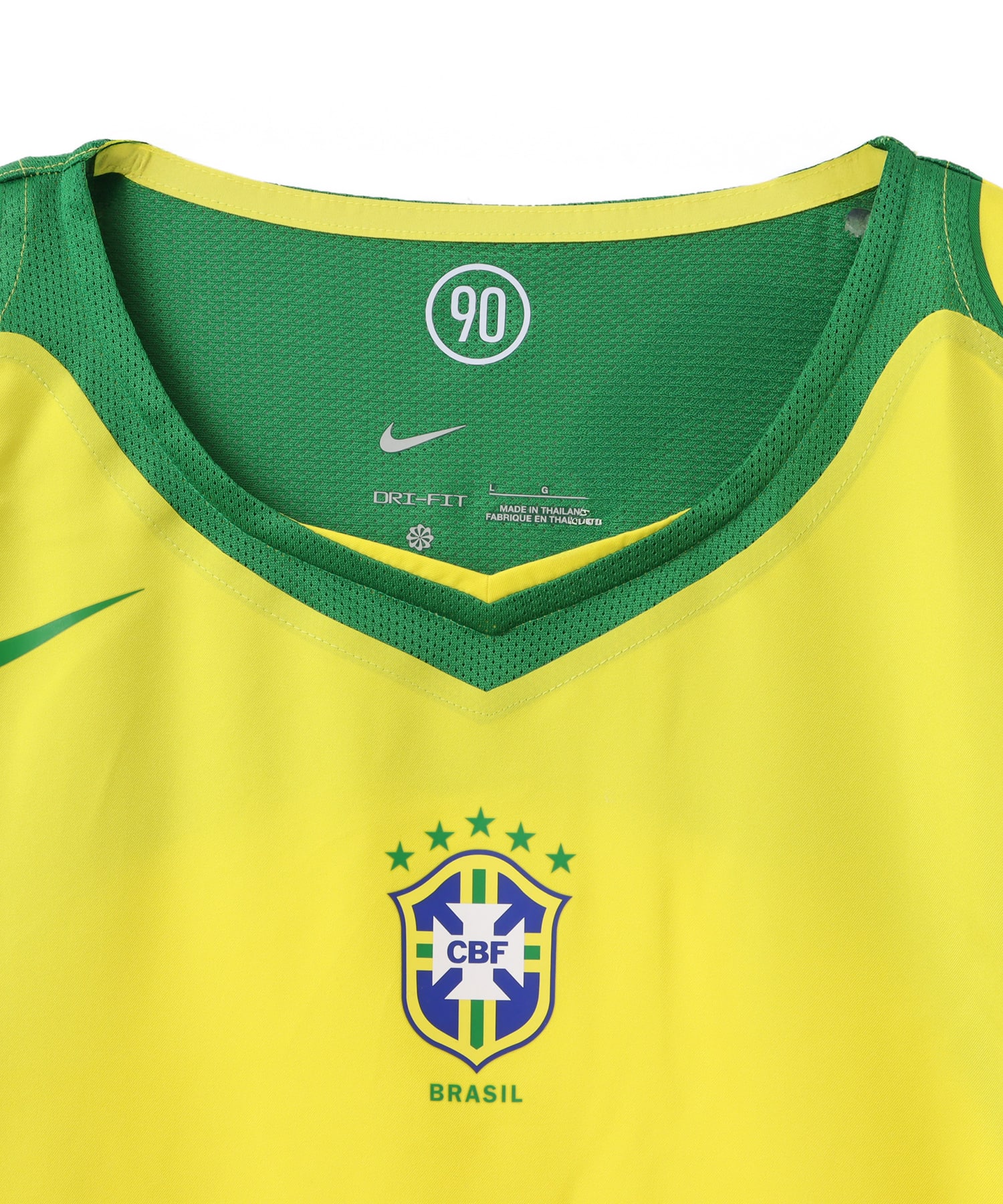 NIKE CBF 2004 M TOTAL 90 REISSUE SS JERSEY OPTI YELLOW/APPLE GREEN/APPLE GREENの画像