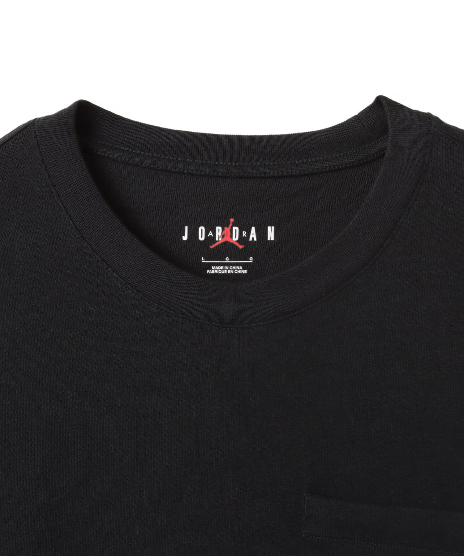 JORDAN BRAND M J BRK RLT LS POCKET CREW BLACK/SAILの画像