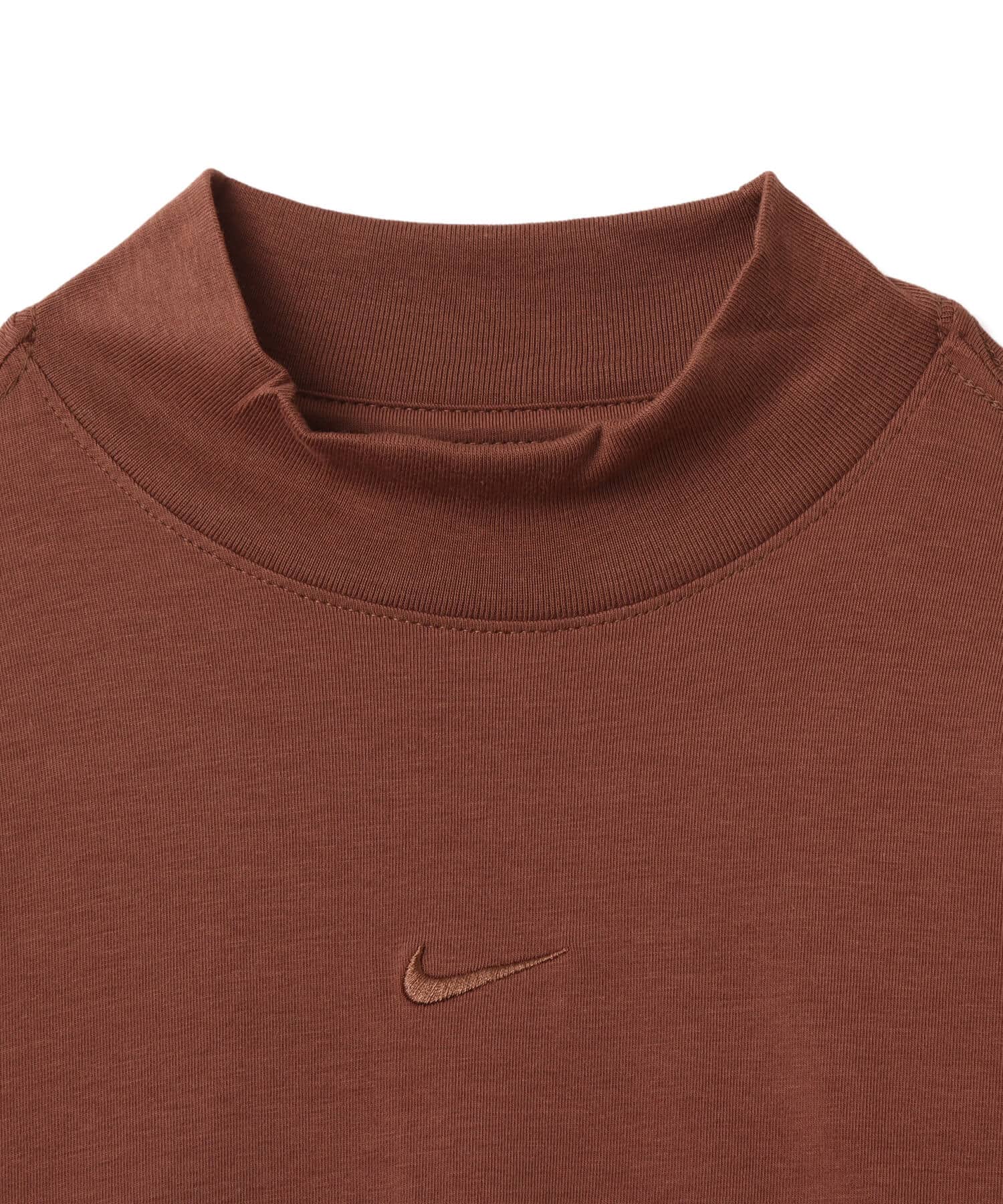NIKE AS W NSW NK CHLL KNT MOCK TEE FAUNA BROWNの画像