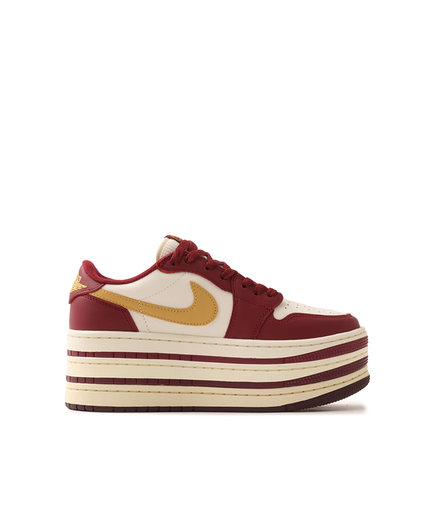 JORDAN BRAND WMNS AIR JORDAN 1 TRIPLE STACK TEAM RED/SANDED GOLD-PALE IVORYの画像