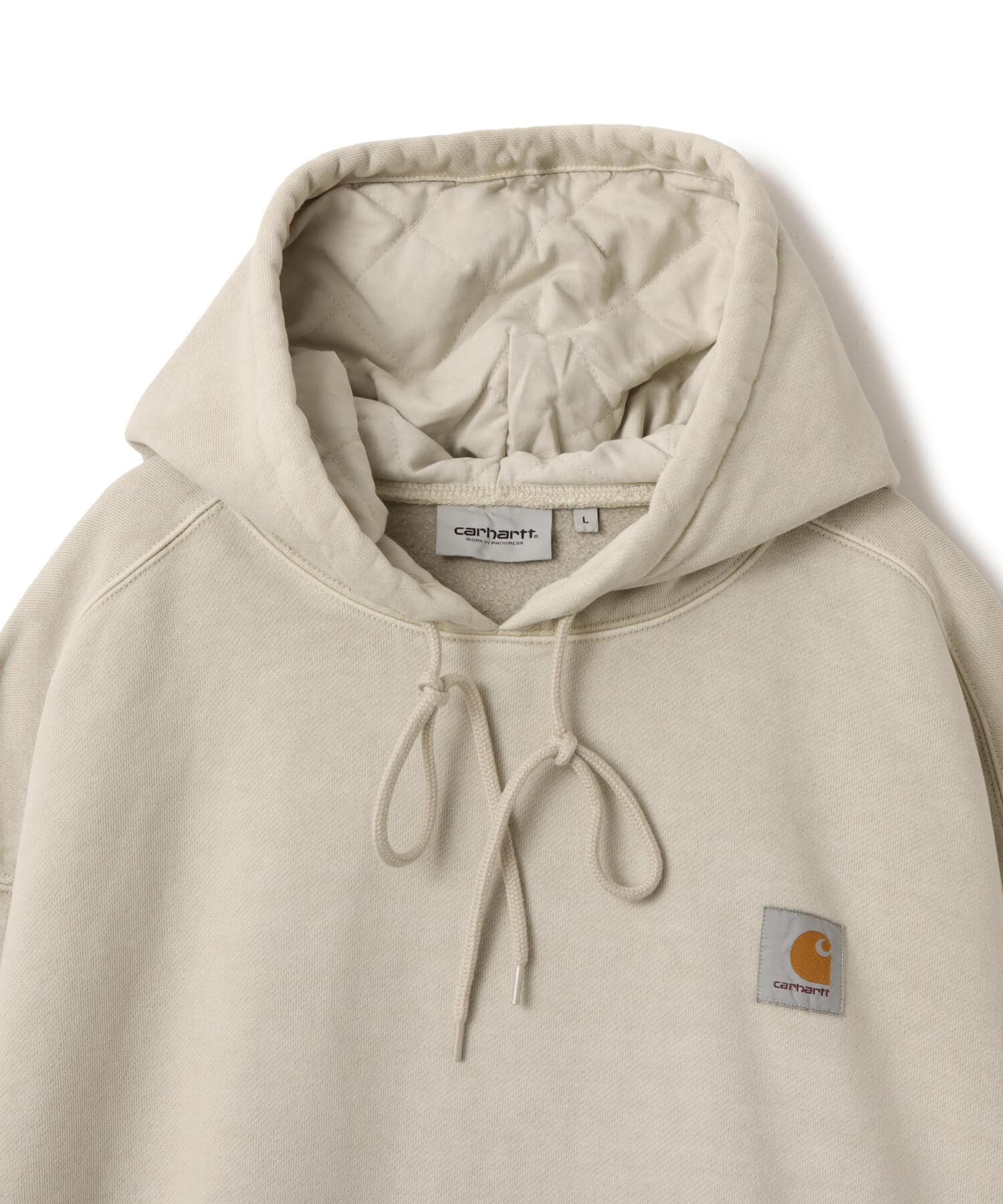 CARHARTT HOODED VISTA SWEATSHIRT Fleur De Sel / garment dyedの画像