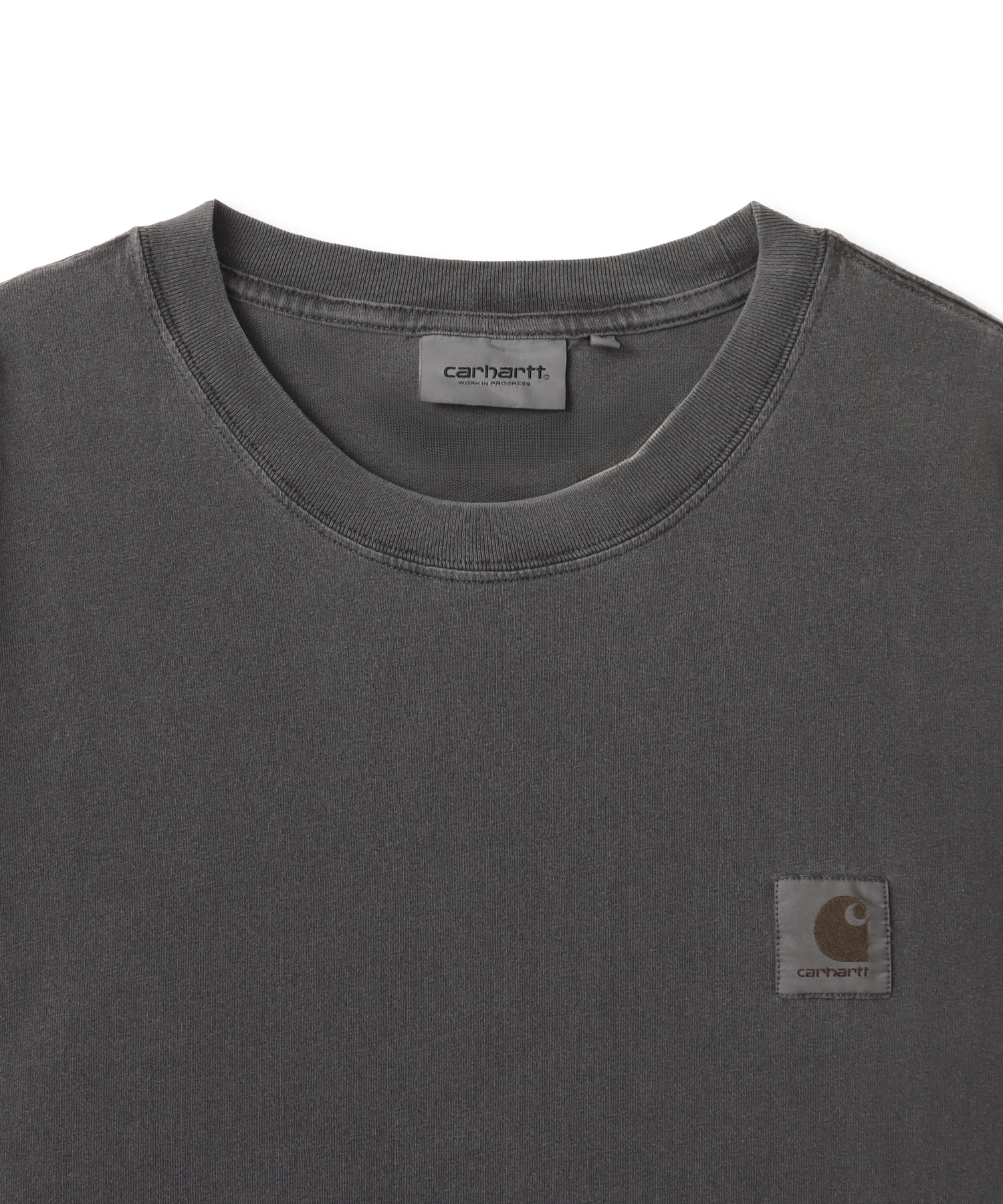 CARHARTT S/S NELSON T-SHIRT Black garment dyedの画像