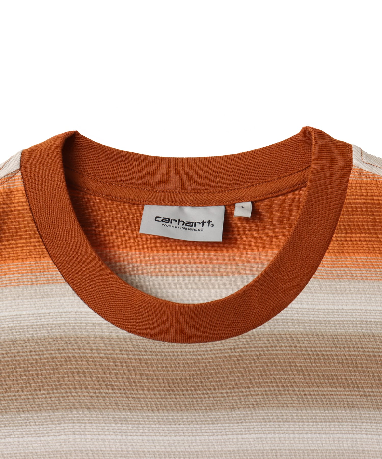CARHARTT S/S DASHNER T-SHIRT Dashner Stripe, Pumpkinの画像