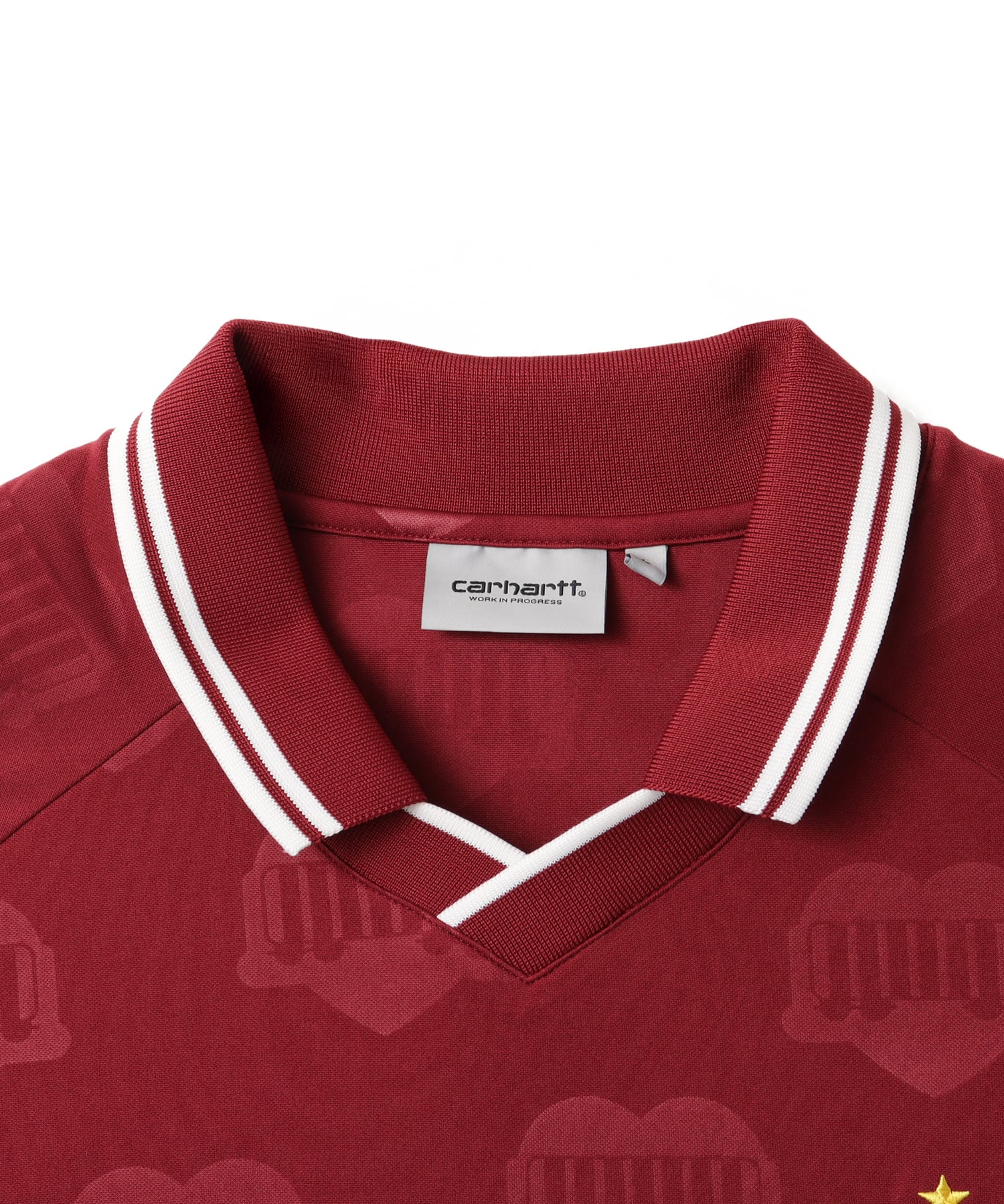 CARHARTT S/S HARTT’S FOOTBALL T-SHIRT Heart Train Jacquard, Mulberryの画像
