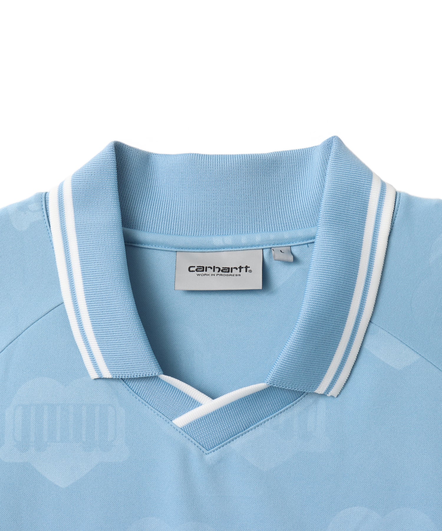 CARHARTT S/S HARTT’S FOOTBALL T-SHIRT Heart Train Jacquard, Bluebirdの画像