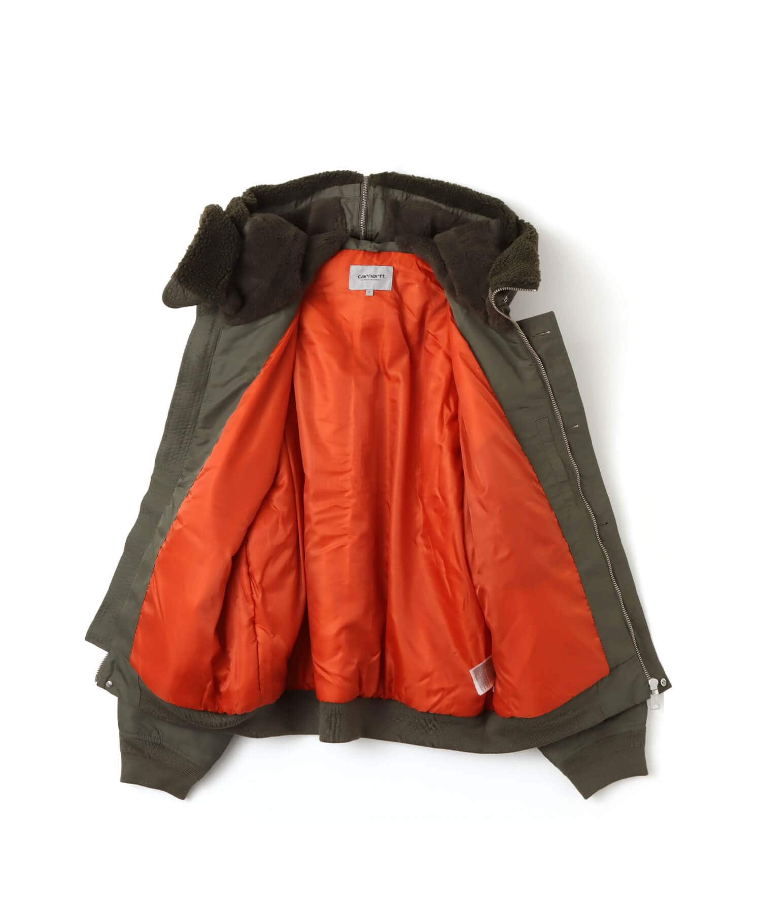 CARHARTT HOODED OLTERA BOMBER Cypress / Persimmonの画像
