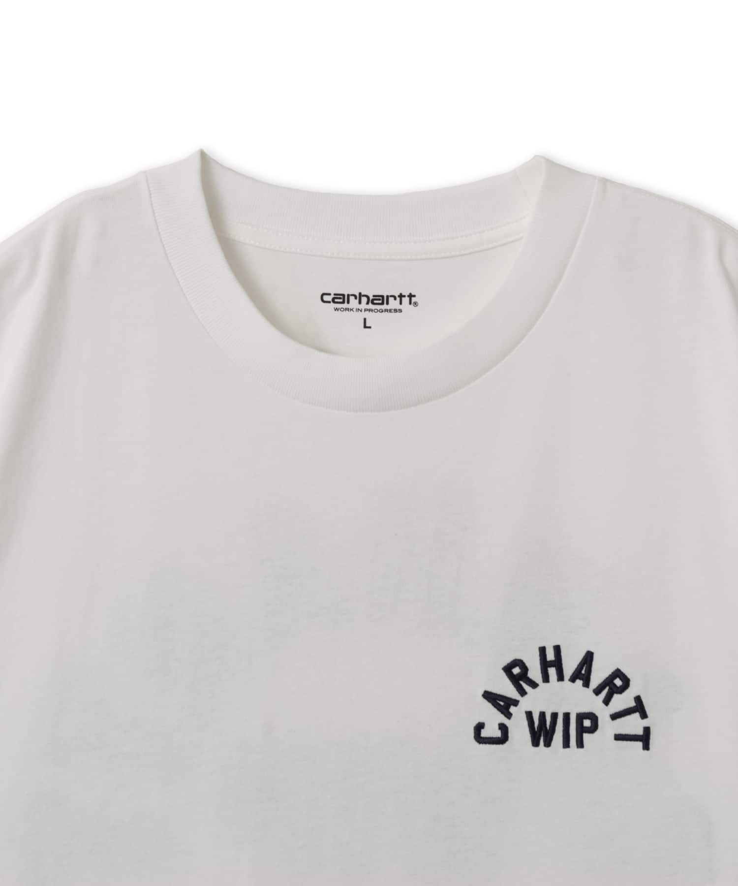 CARHARTT S/S ARCH SCRIPT T-SHIRT White / Dark Navyの画像
