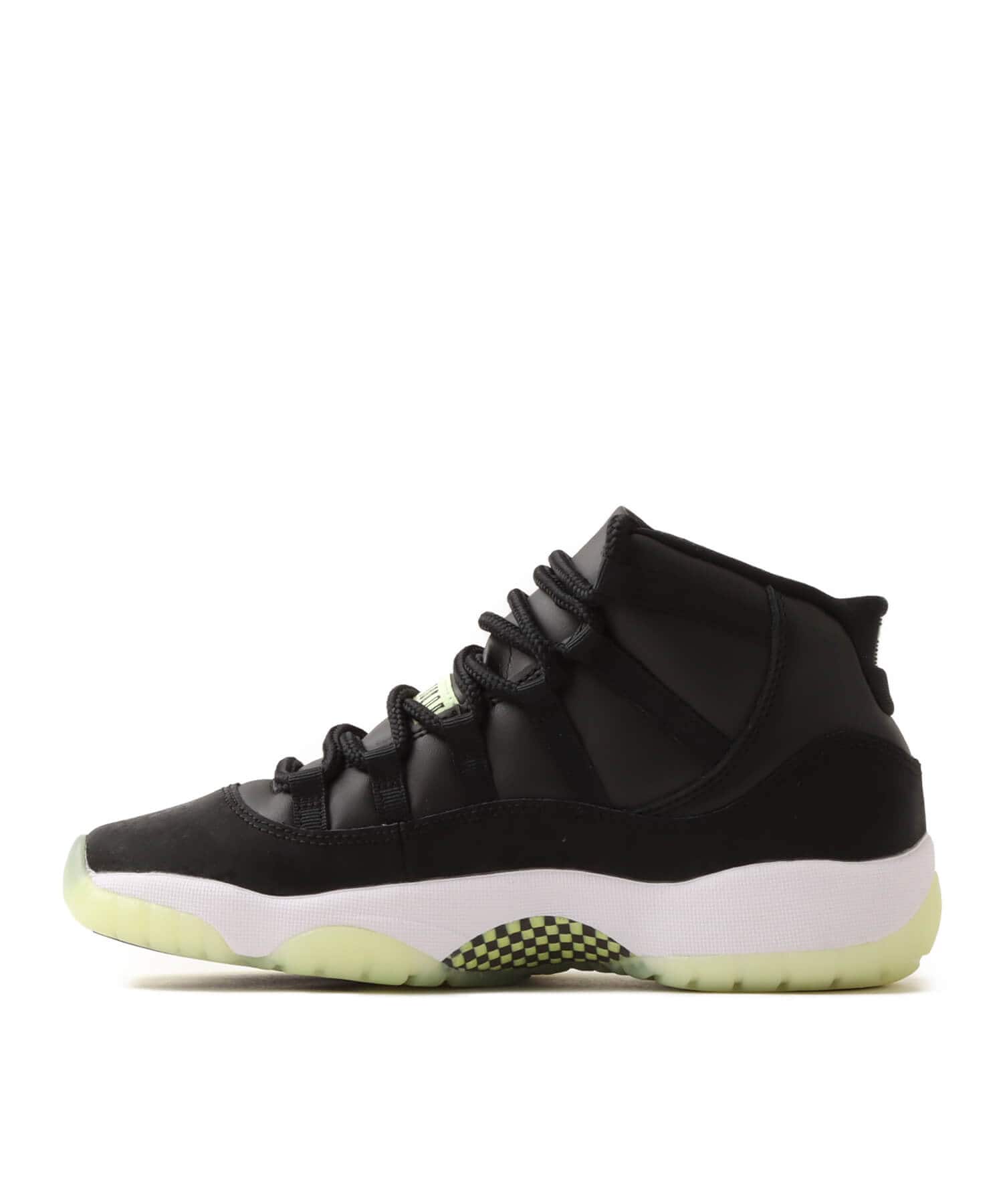 JORDAN BRAND AIR JORDAN 11 RETRO (GS) BLACK/BARELY VOLT-DARK RAISIN-WHITEの画像