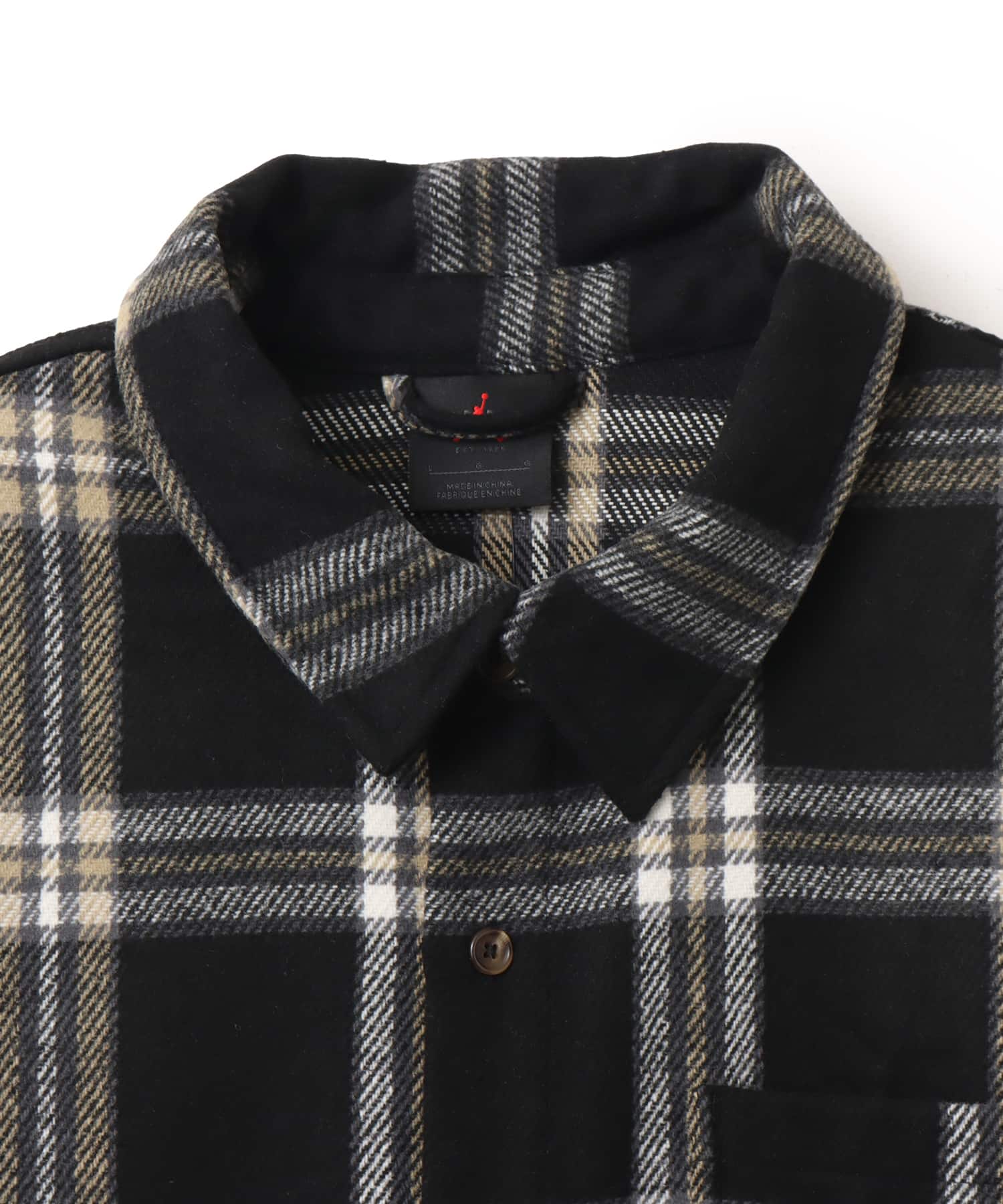 JORDAN BRAND M J FLT CLB FLANNEL SHIRT BLACKの画像
