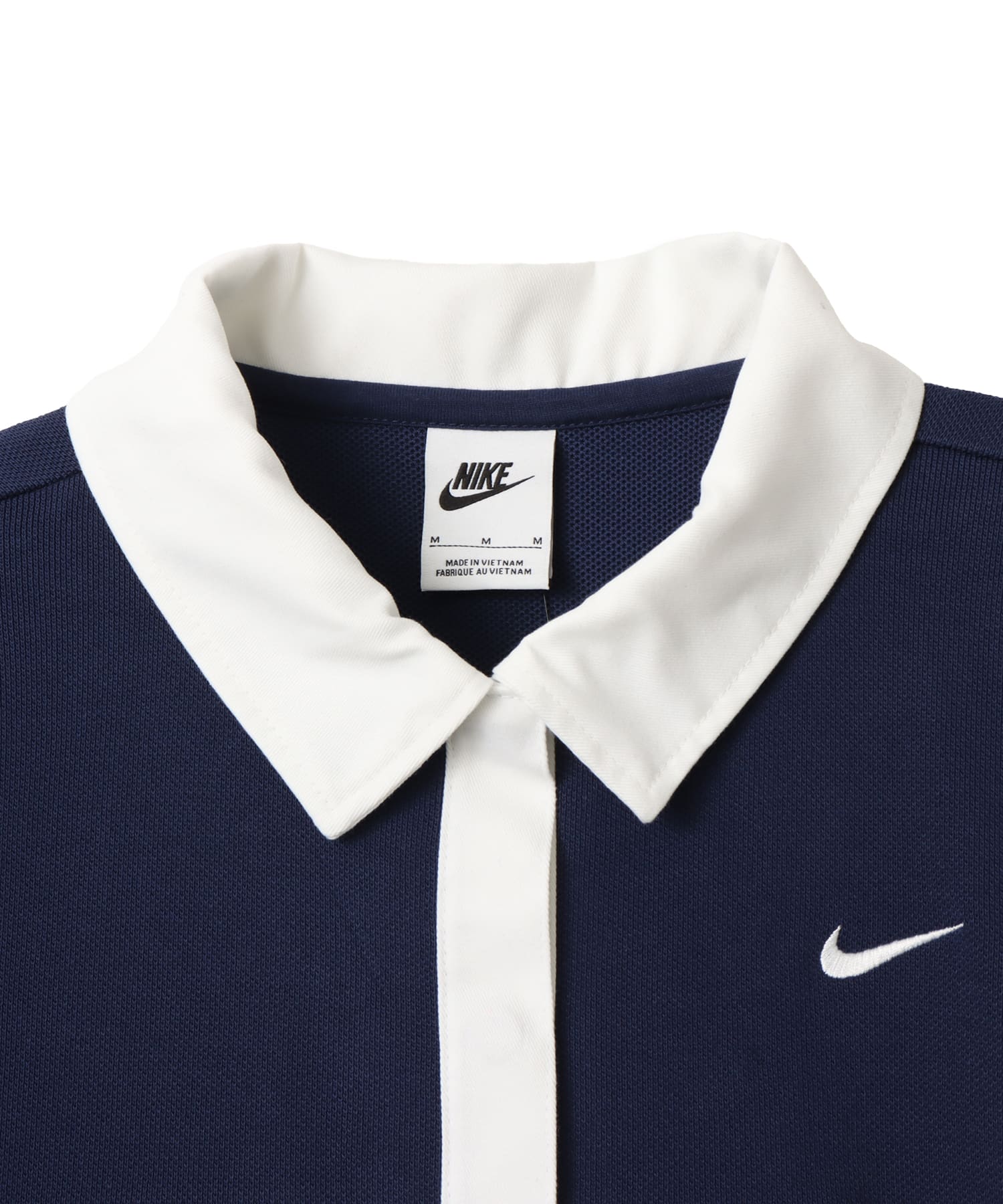 NIKE AS W NSW STREET SS POLO TOP MIDNIGHT NAVY/DARK SULFUR/WHITE/WHITEの画像