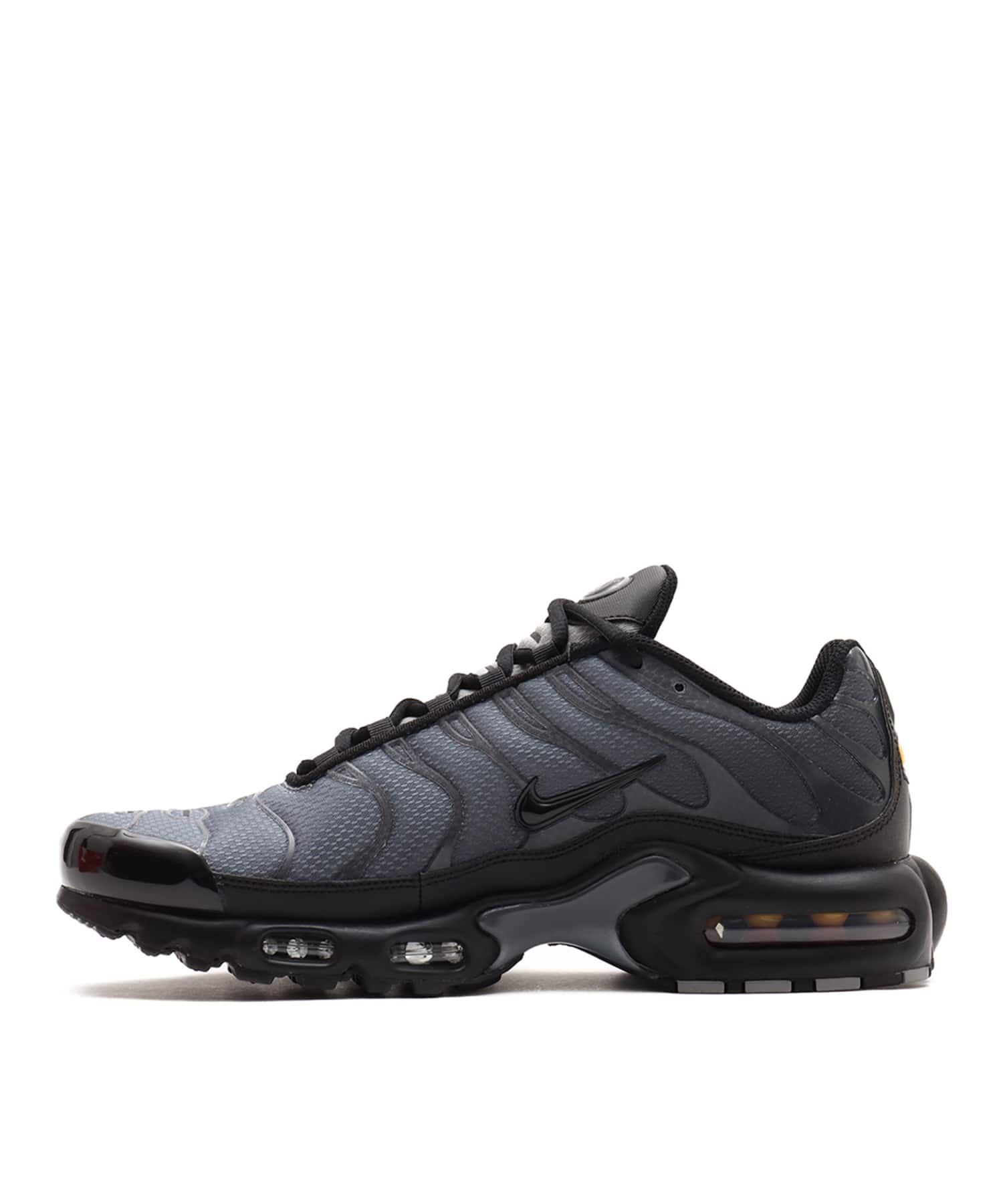 NIKE AIR MAX PLUS PRM BLACK/BLACK-PARTICLE GREY-ANTHRACITEの画像