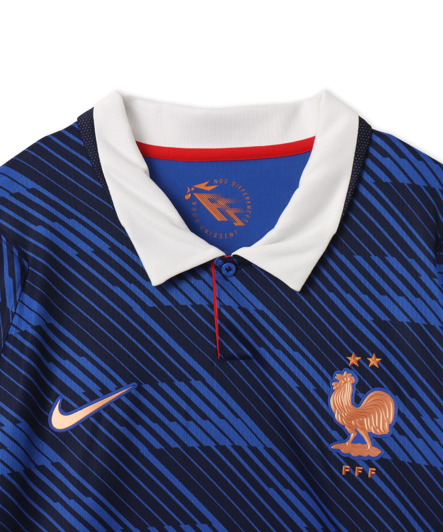 NIKE FFF M NK Dri-FIT Jersey SS Stadium Home GAME ROYAL/BLACKENED BLUE/WHITEの画像