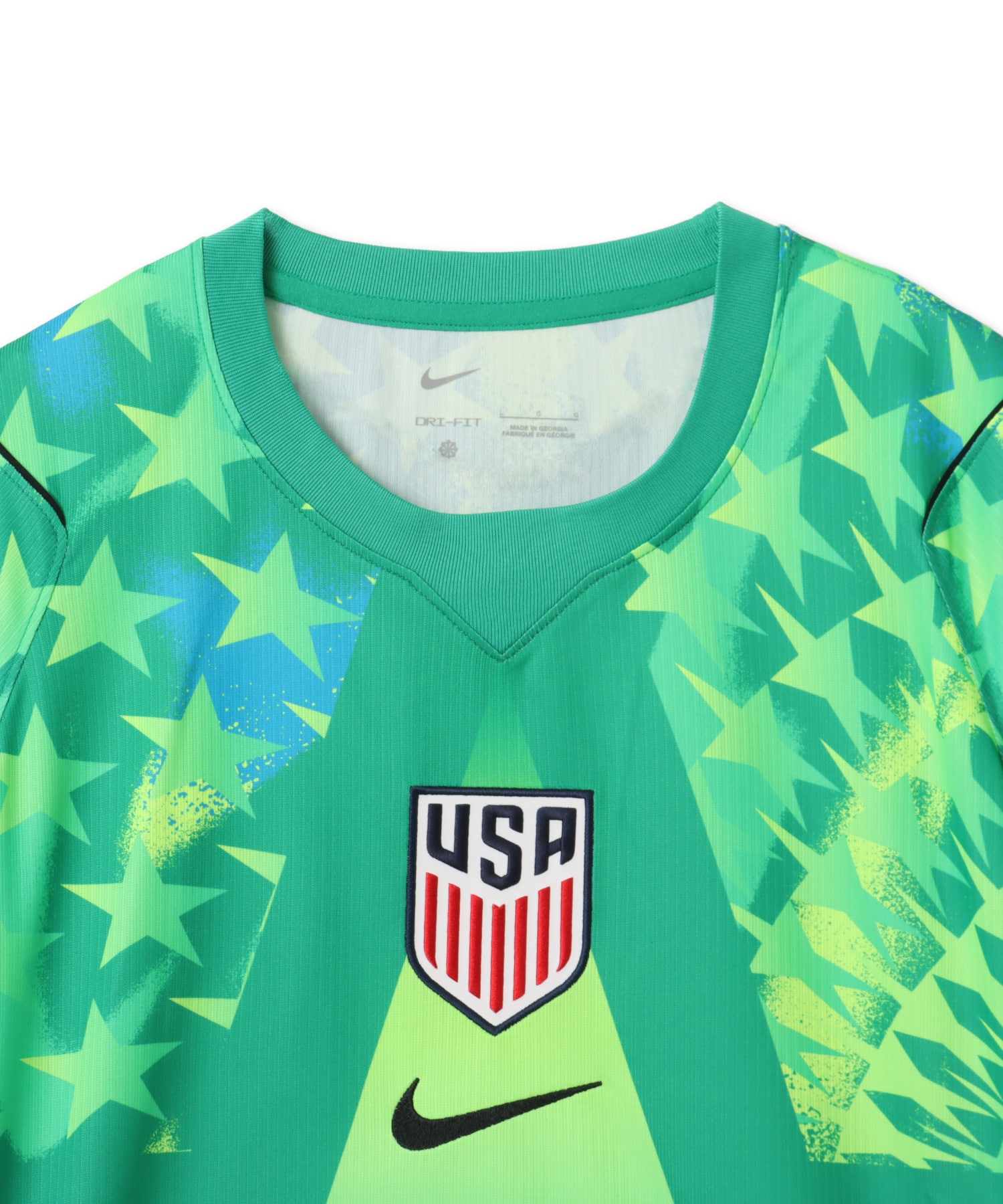 NIKE USA M NK Dri-FIT Jersey SS Stadium Goalkeeper GREENの画像