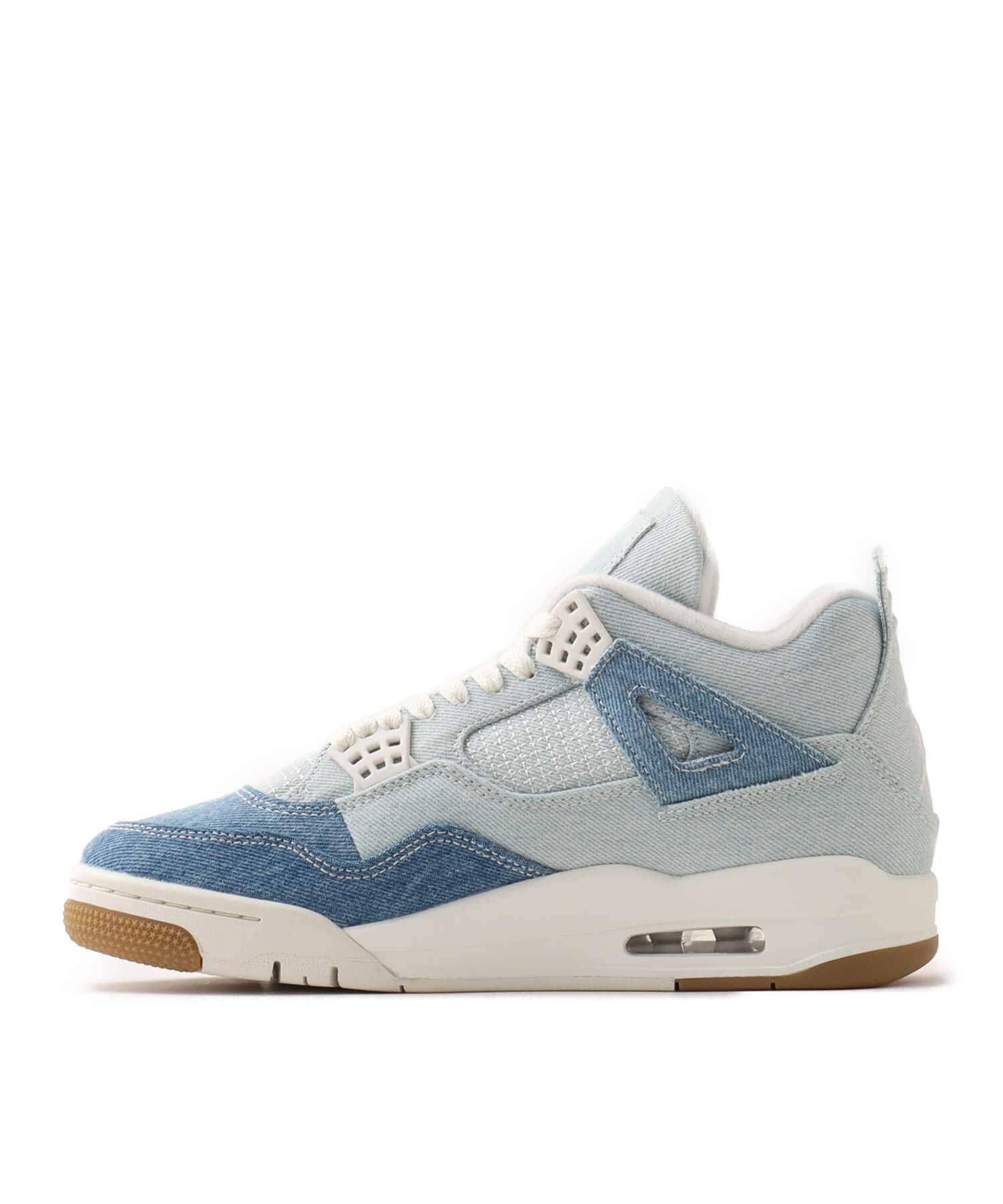 JORDAN BRAND WMNS AIR JORDAN 4 RETRO TEX SAIL/SAIL-GUM LIGHT BROWN-WORN BLUEの画像