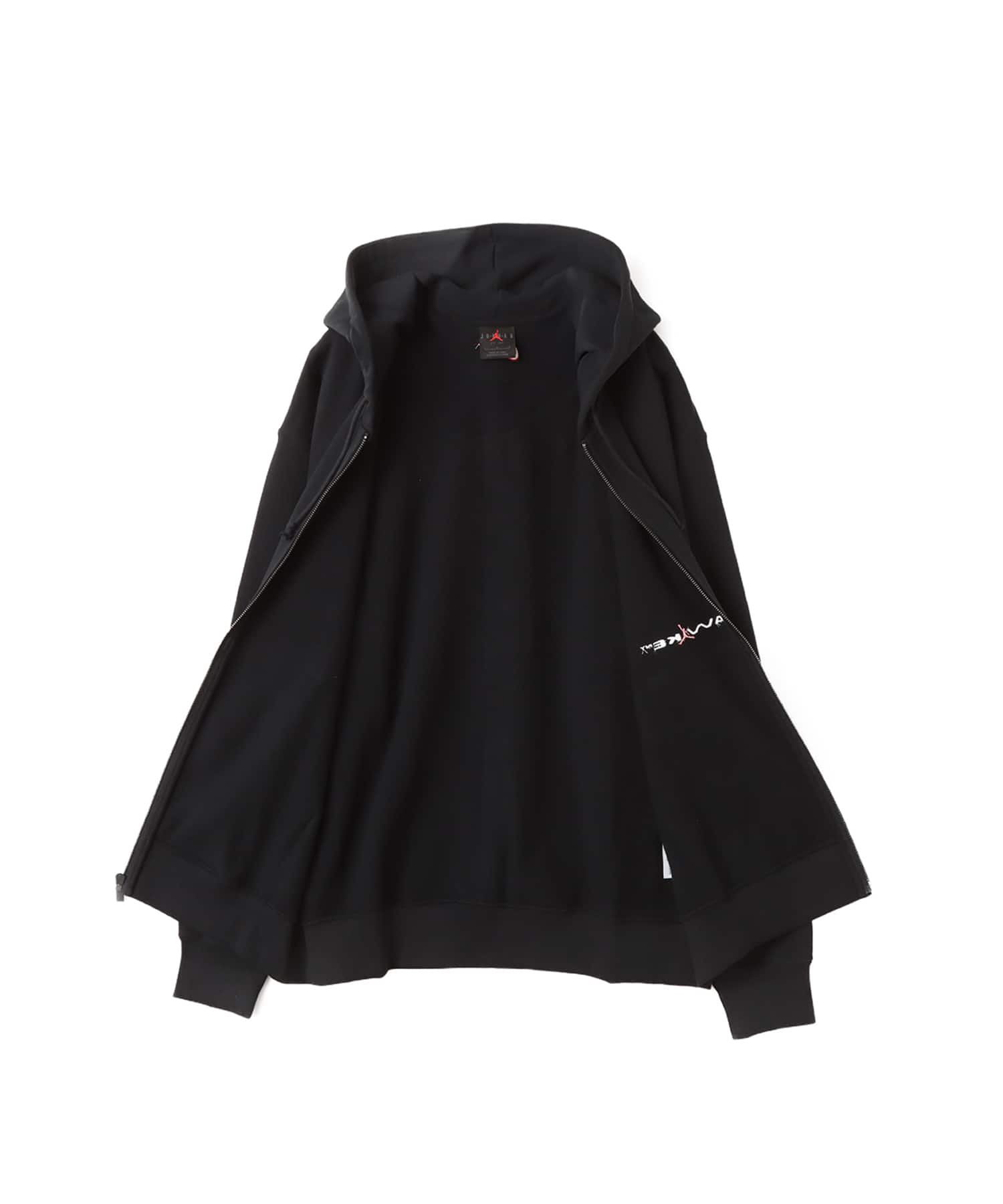 JORDAN BRAND M J AWNY FZ FLC HOODIE BLACK/UNIVERSITY REDの画像