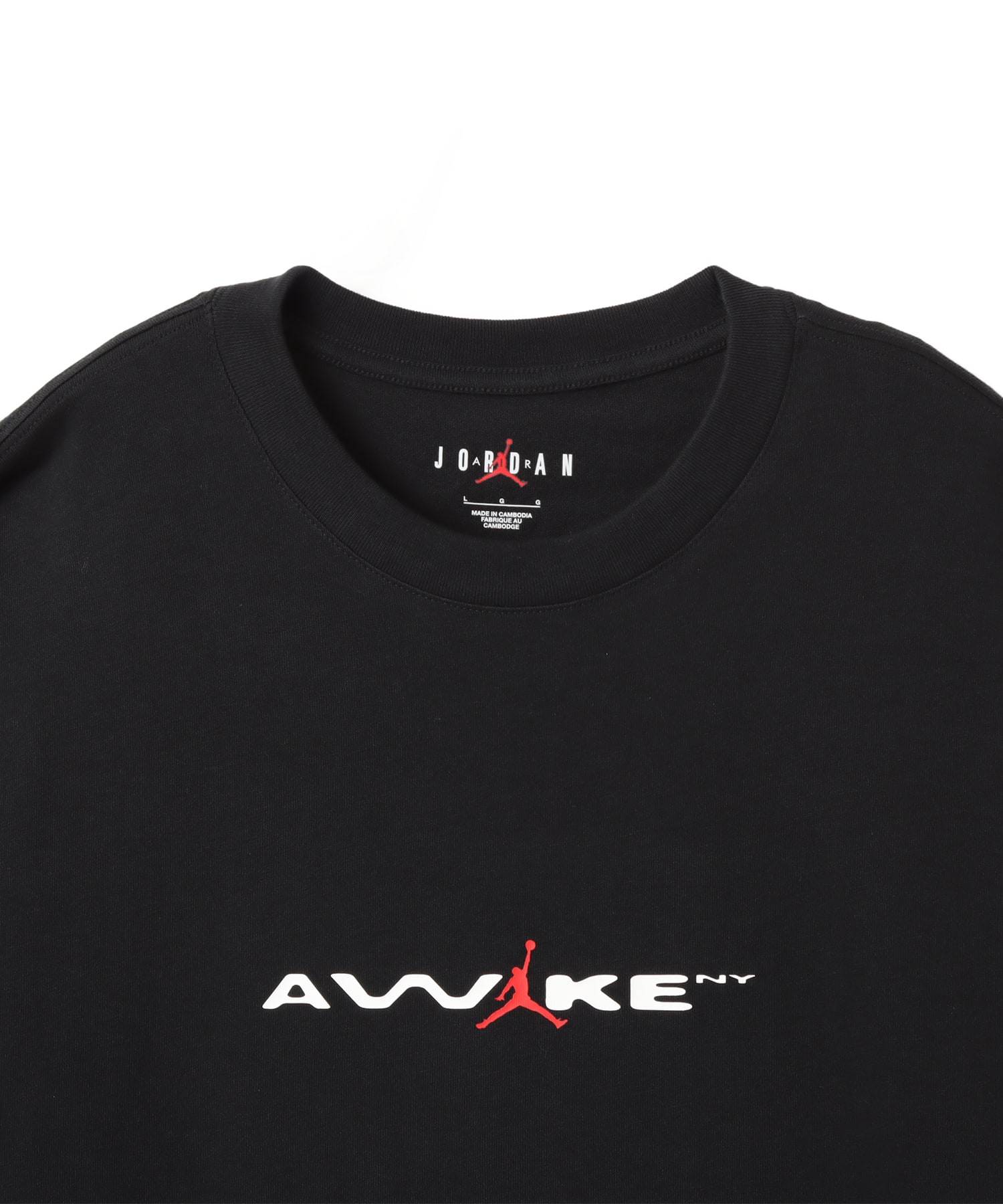 JORDAN BRAND M J AWNY TEE BLACK/WHITE/UNIVERSITY REDの画像