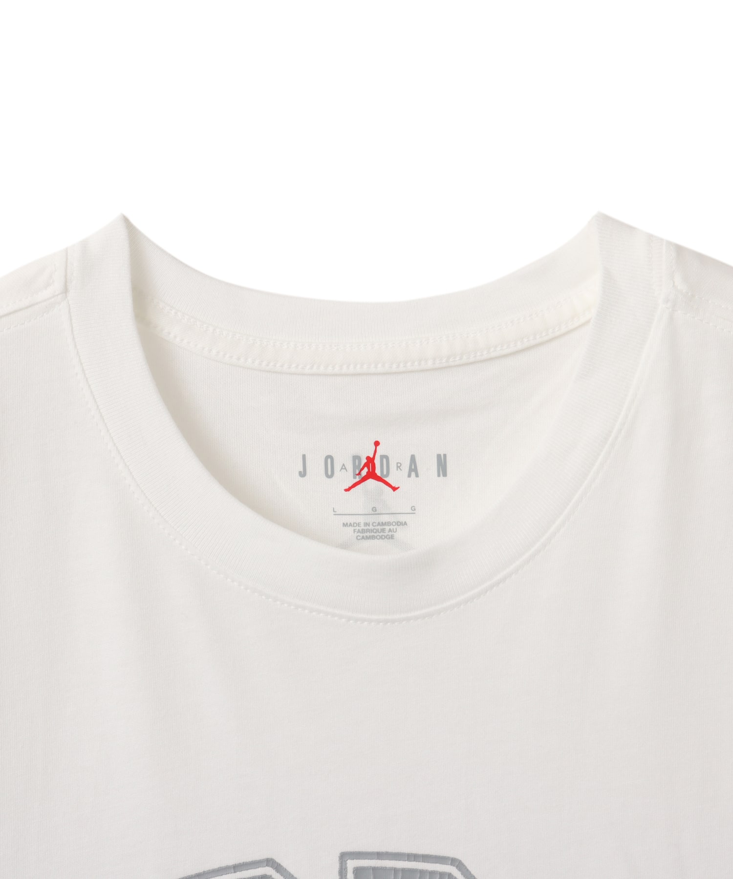 JORDAN BRAND M J MVP WM SS CREW WHITE/LT SMOKE GREY/BLACKの画像