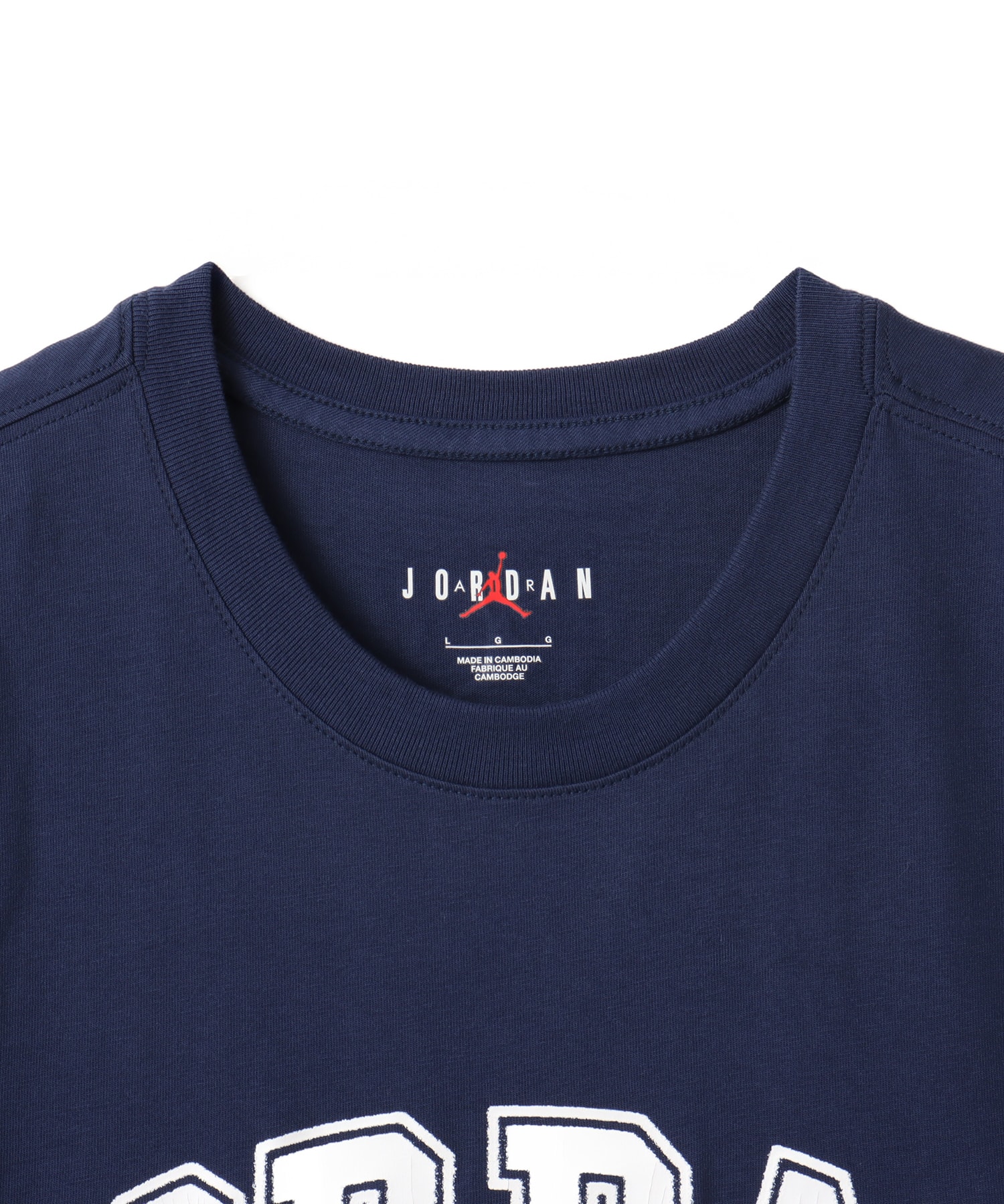 JORDAN BRAND M J MVP WM SS CREW MIDNIGHT NAVY/WHITE/WHITEの画像