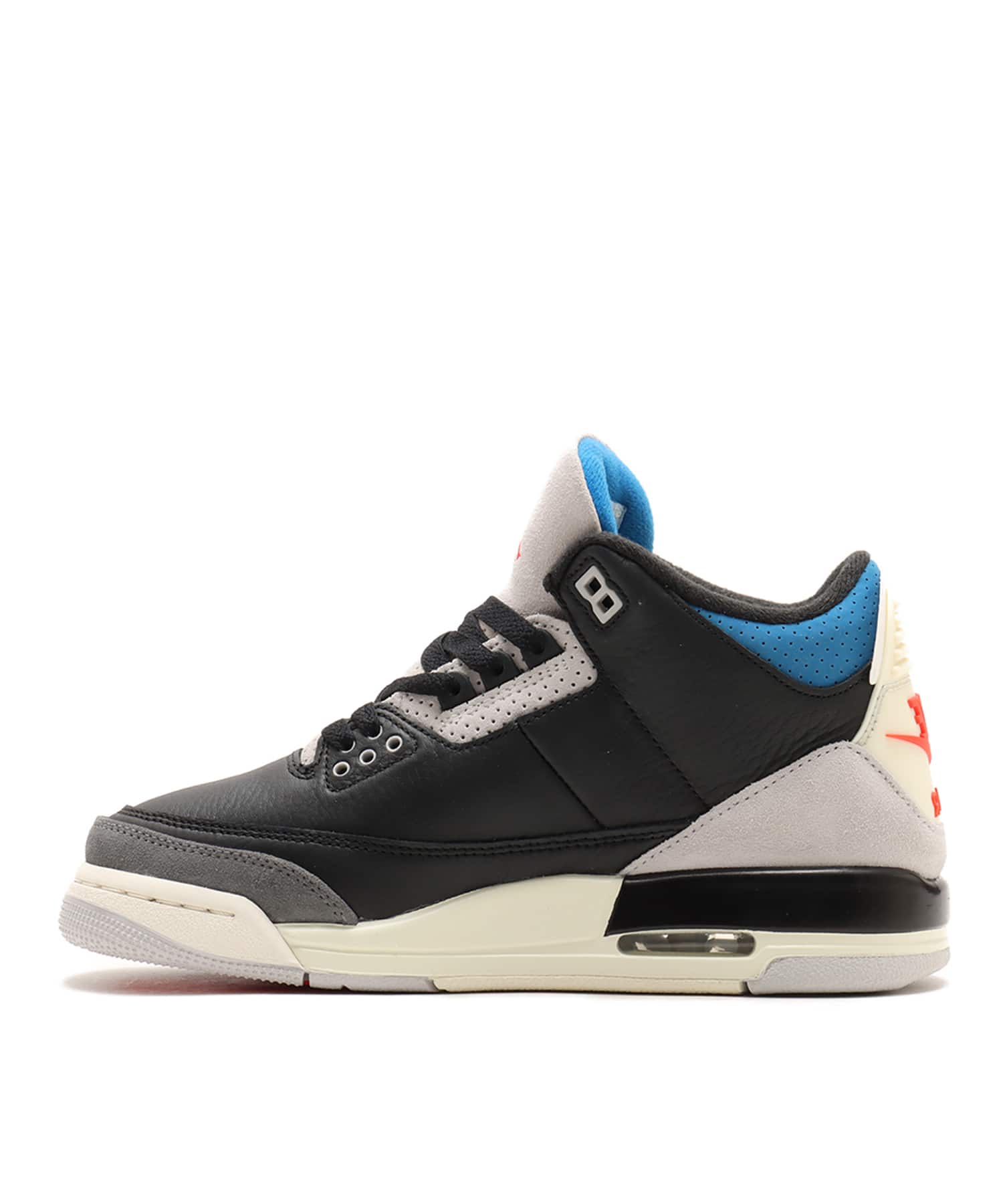 JORDAN BRAND AIR JORDAN 3 RETRO OG (GS) BLACK/CHILE RED-NEUTRAL GREYの画像