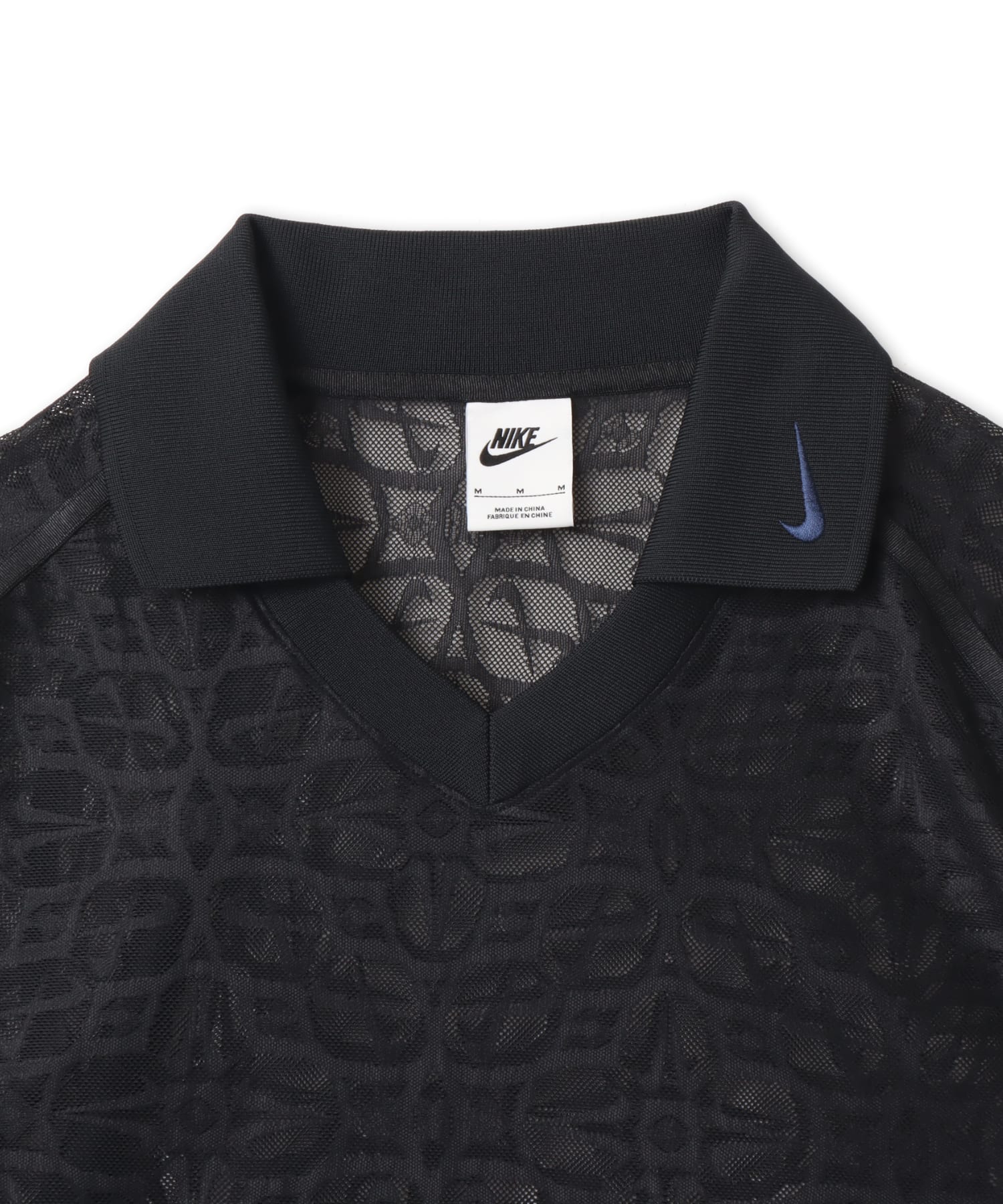 NIKE AS W NK STREET LACE POLO JSY BLACK/BLACK/(WHITE)の画像