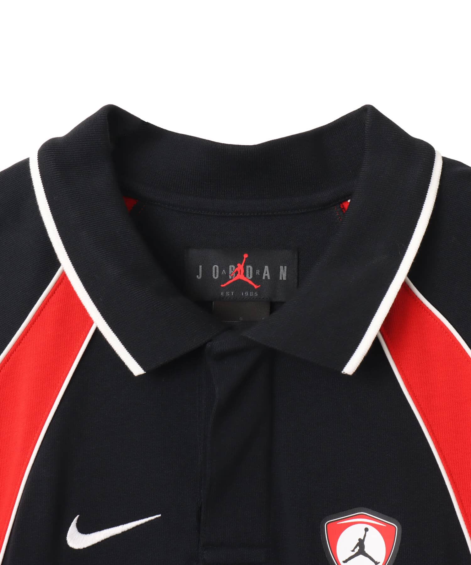 JORDAN BRAND M J FLT LS POLO JRSY BLACKの画像