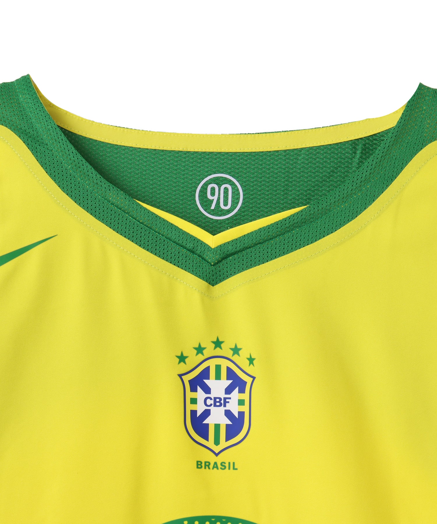 NIKE Ronaldinho CBF 2004 M TOTAL 90 REISSUE SS JERSEY N&N OPTI YELLOW/APPLE GREEN/APPLE GREENの画像